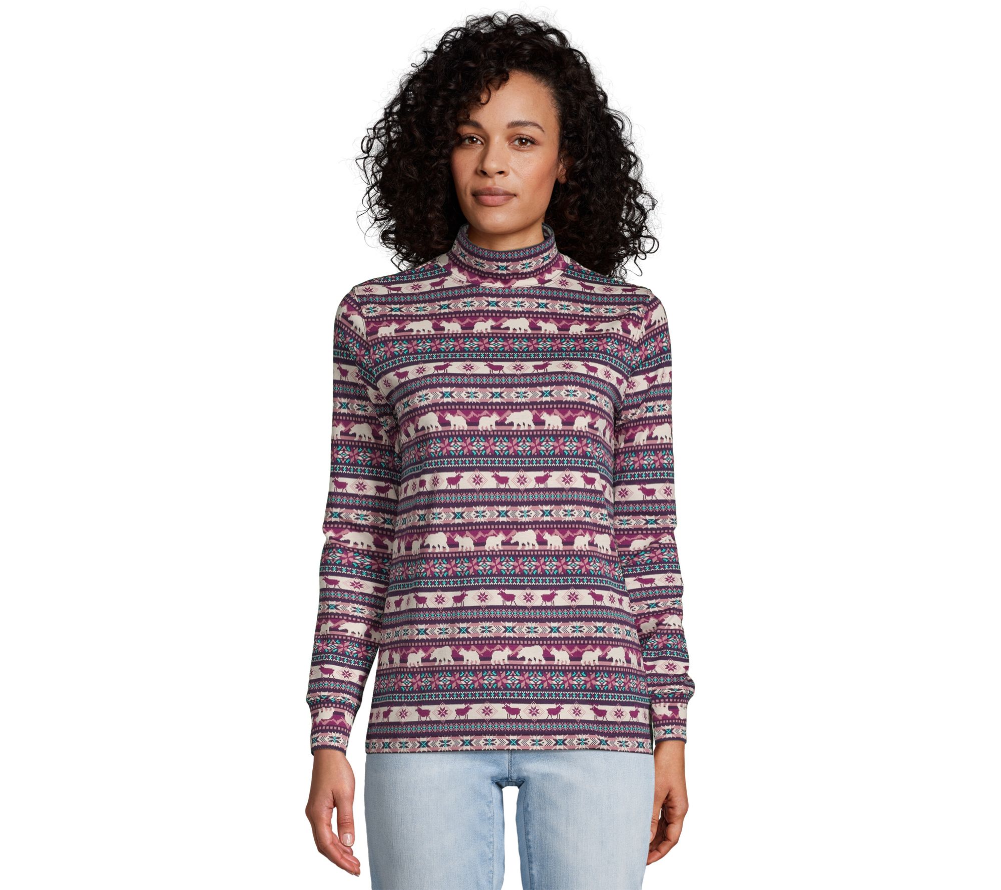 Lands end 2024 women's mock turtleneck