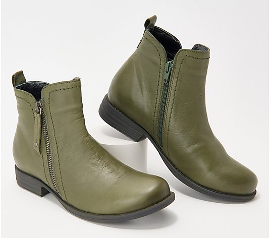Spring Step Leather Ankle Boots - Oziel