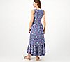 Lands' End Square Neck Tiered Maxi Dress, 1 of 2