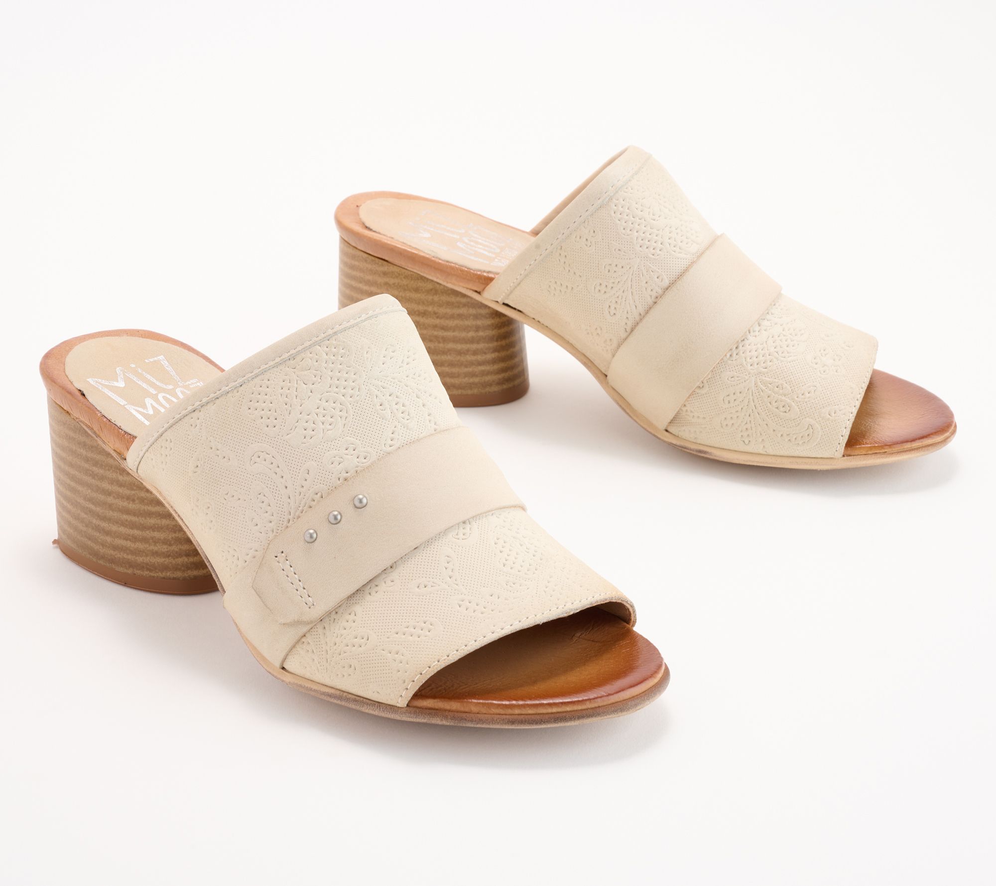 Marc Fisher LTD Leather Heeled Mules - Colica - QVC.com