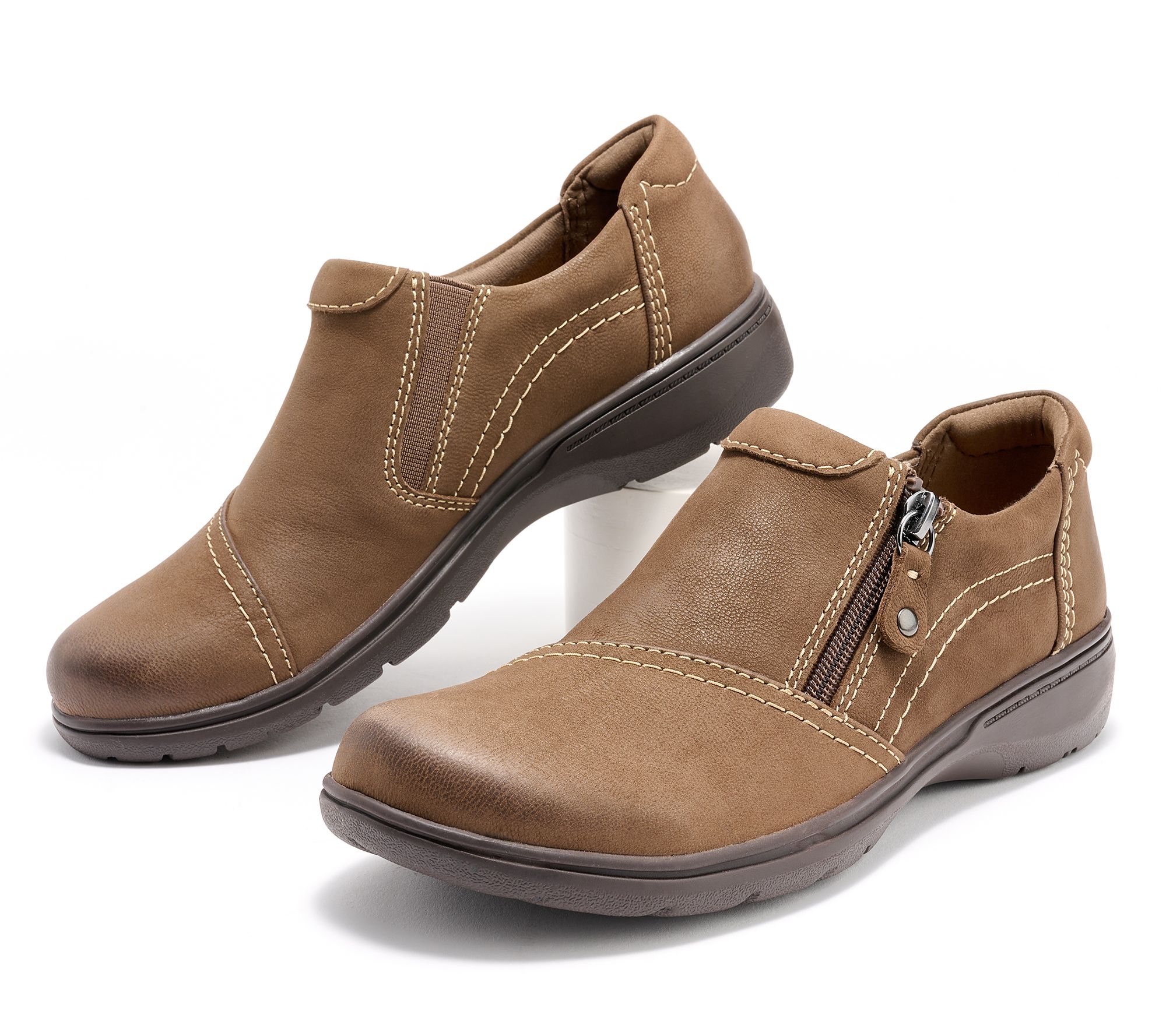 Clarks Collection Leather Slip-Ons - Carleigh Ray