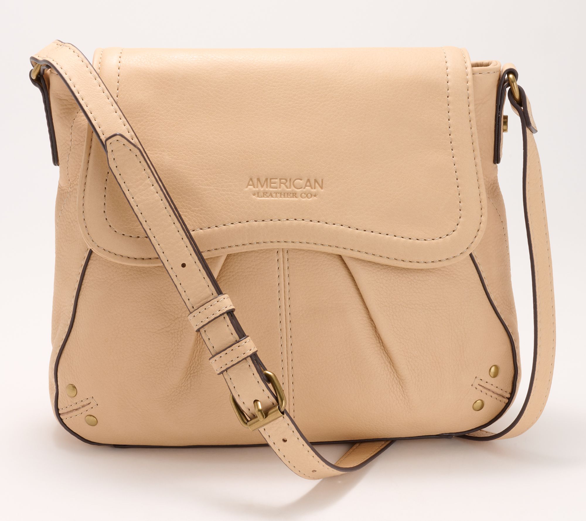 American Leather Co. Leather Ria Front Flap Large Crossbody