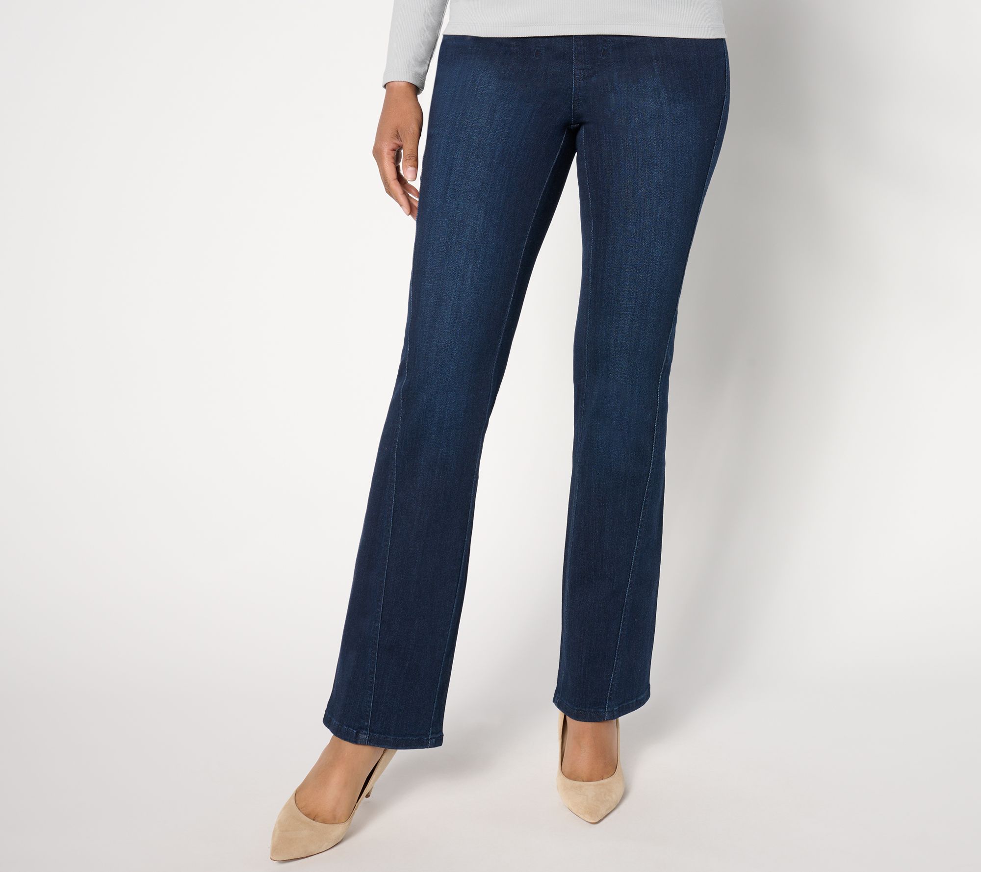 Belle by Kim Gravel Petite Primabelle Forward Seam Boot Cut Jean