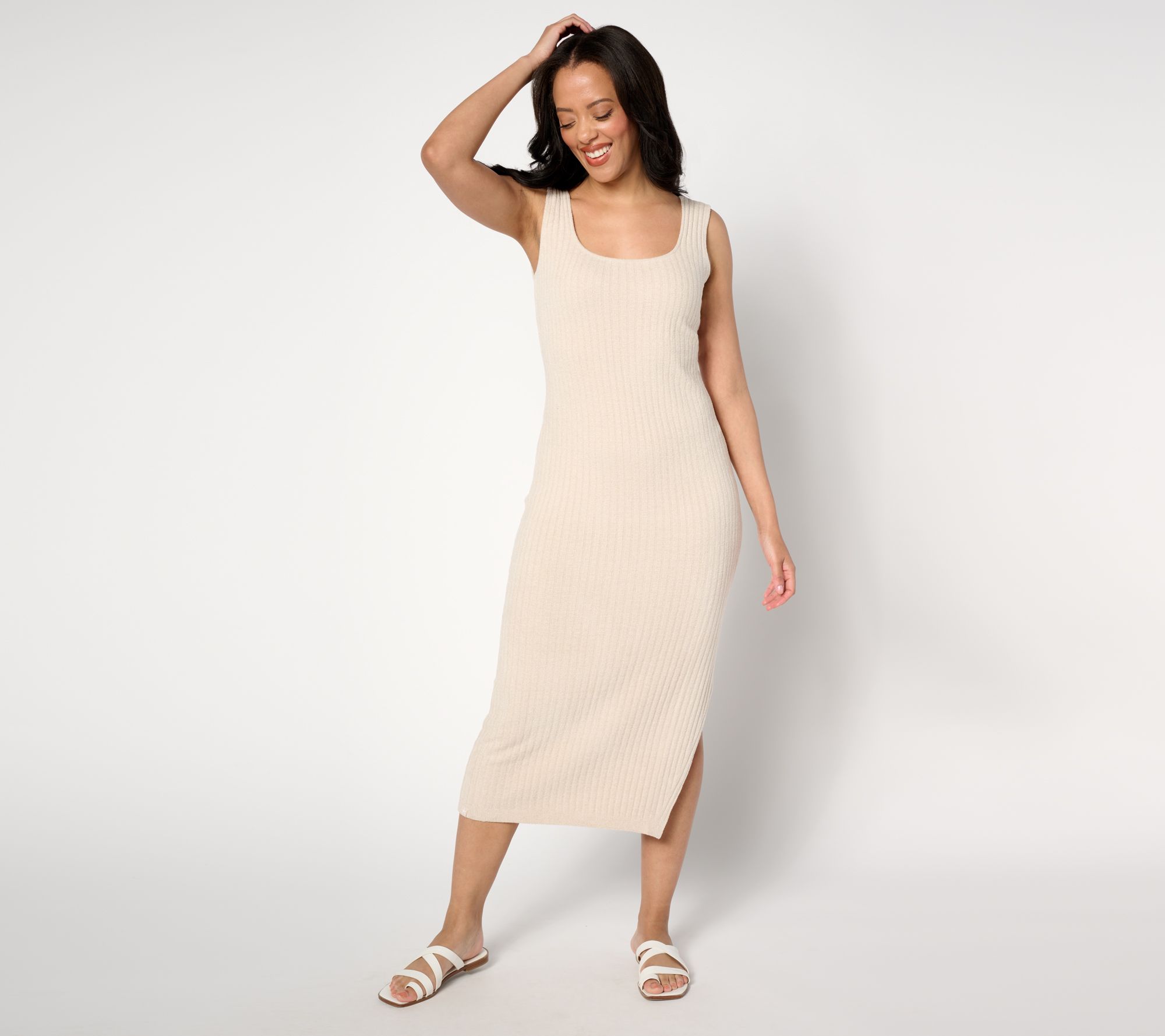 "As Is" Barefoot Dreams Tall CozyChic Ultra Lite Ribbed Dress