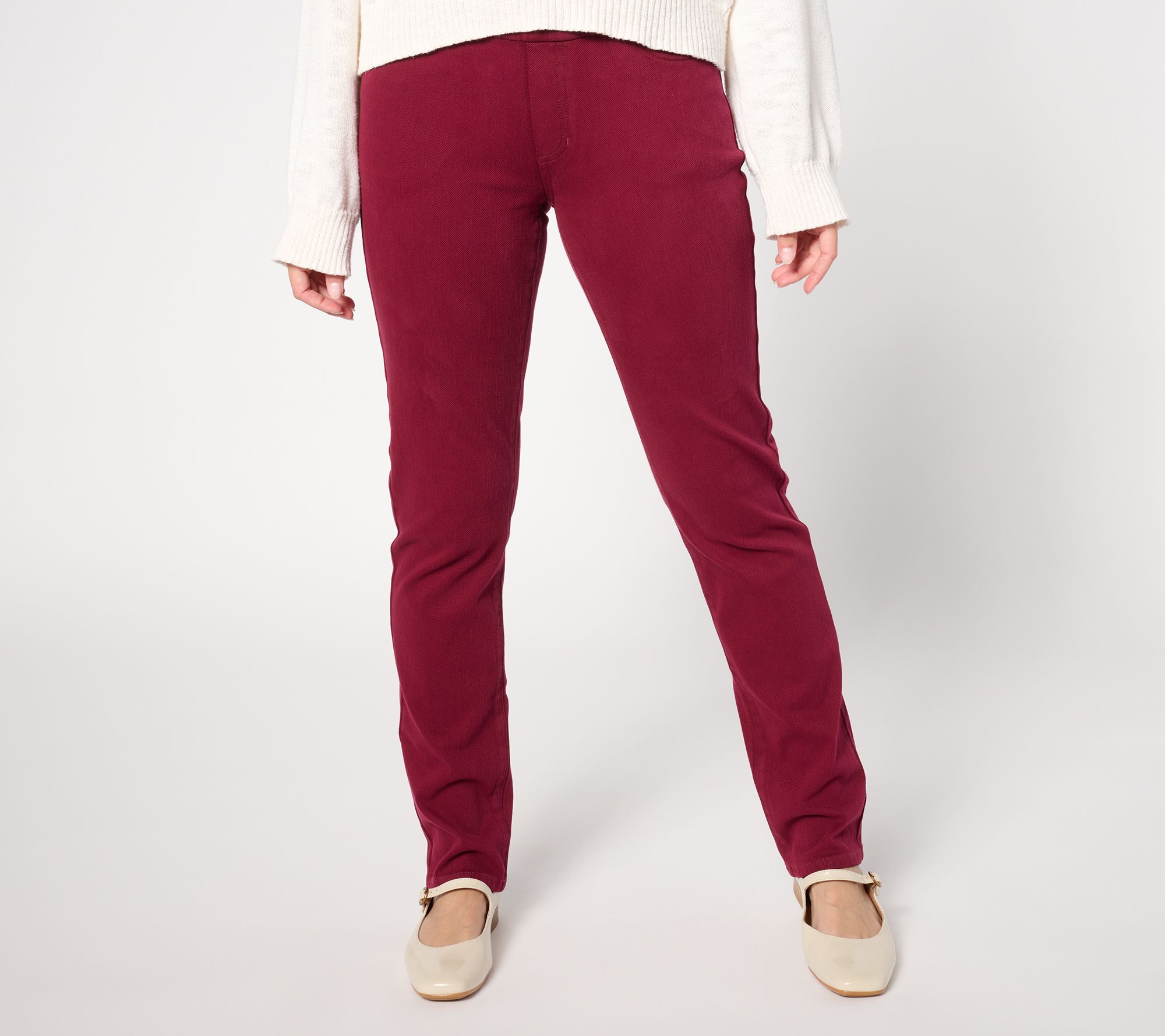 Coldwater Creek Regular Knit Denim Slim Leg Jeans