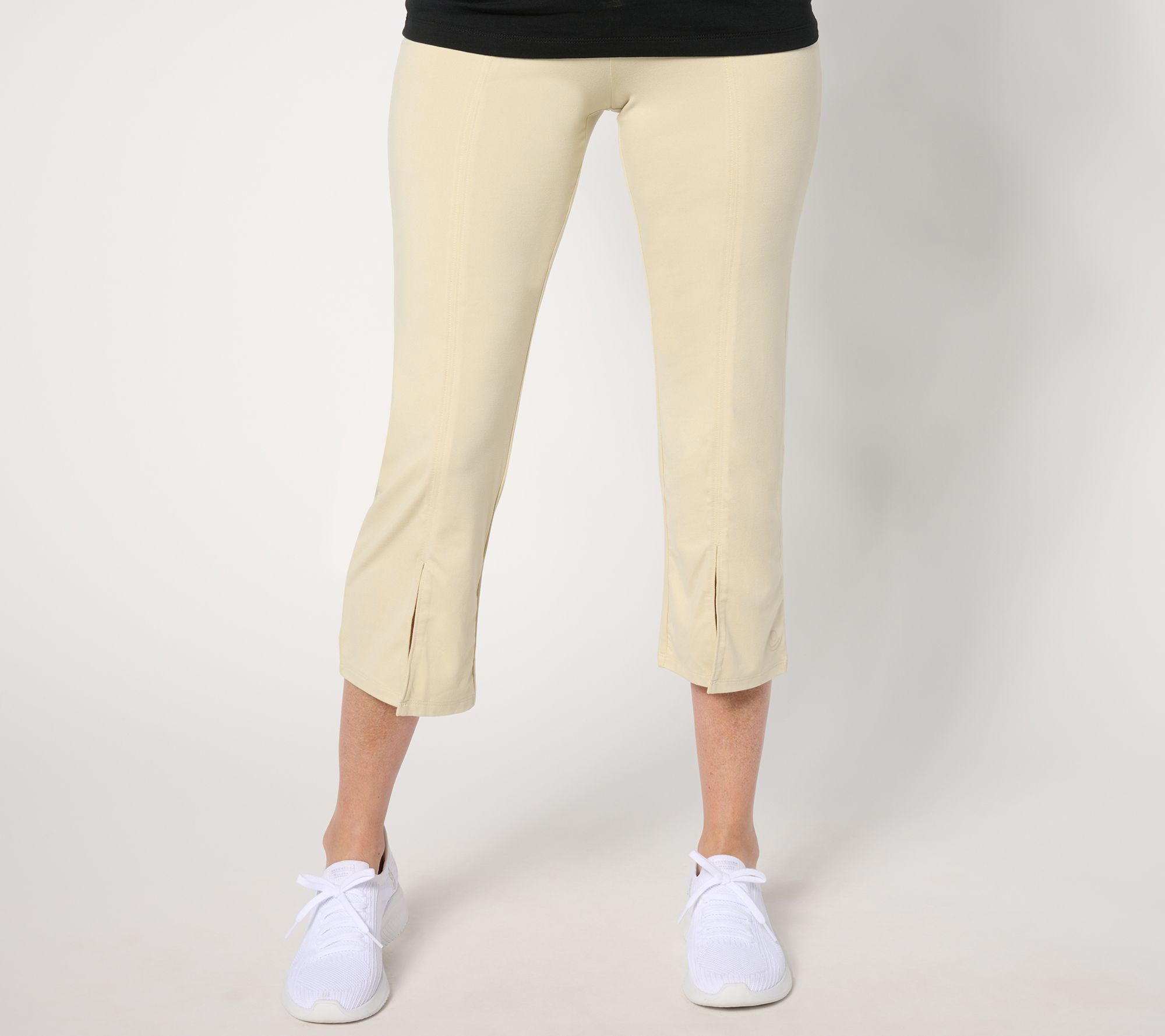 "As Is" Cuddl Duds Flexwear Split Hem Cropped Pants