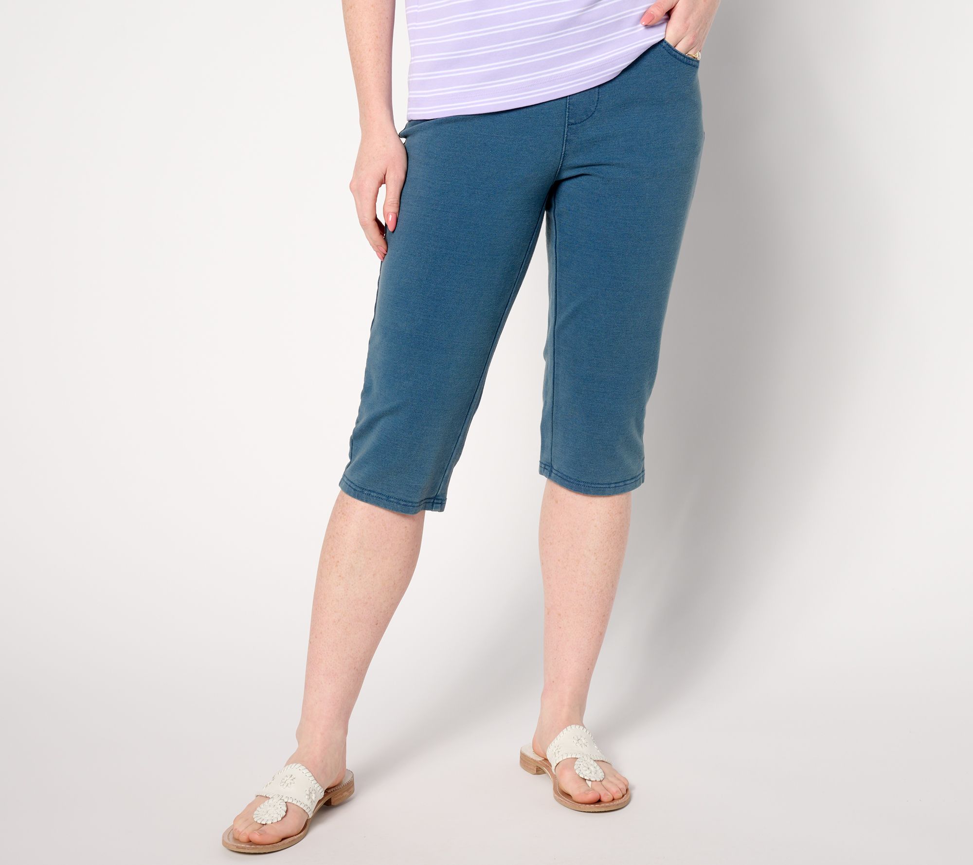 "As Is" Quacker Factory DreamJeannes Flat Waistband Skimmer