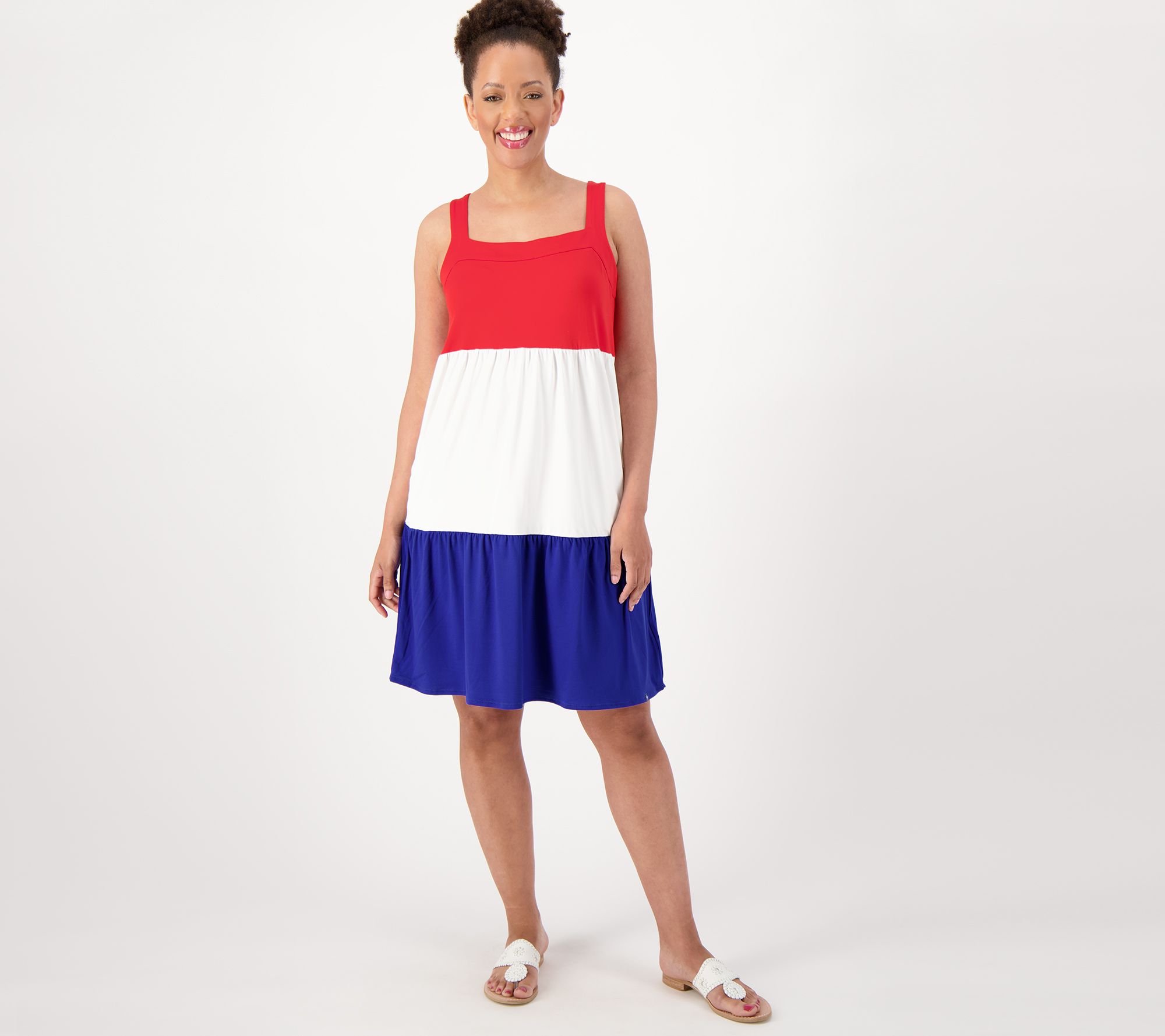 Lug Lounge Brushed Jersey Colorblock Dress - Flare