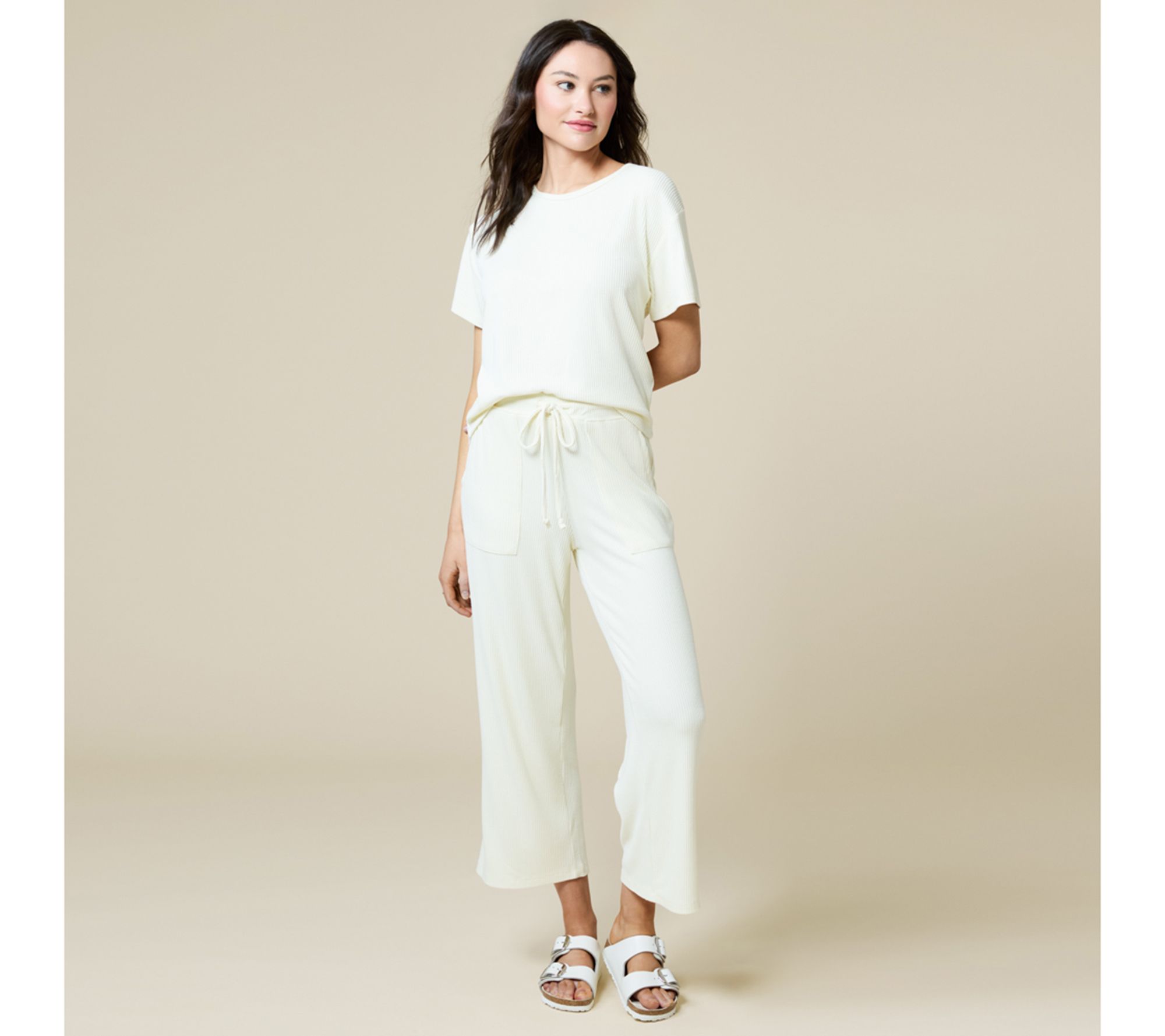 Softies Rib Dream Jersey Tee and Flood Pant Lounge Set