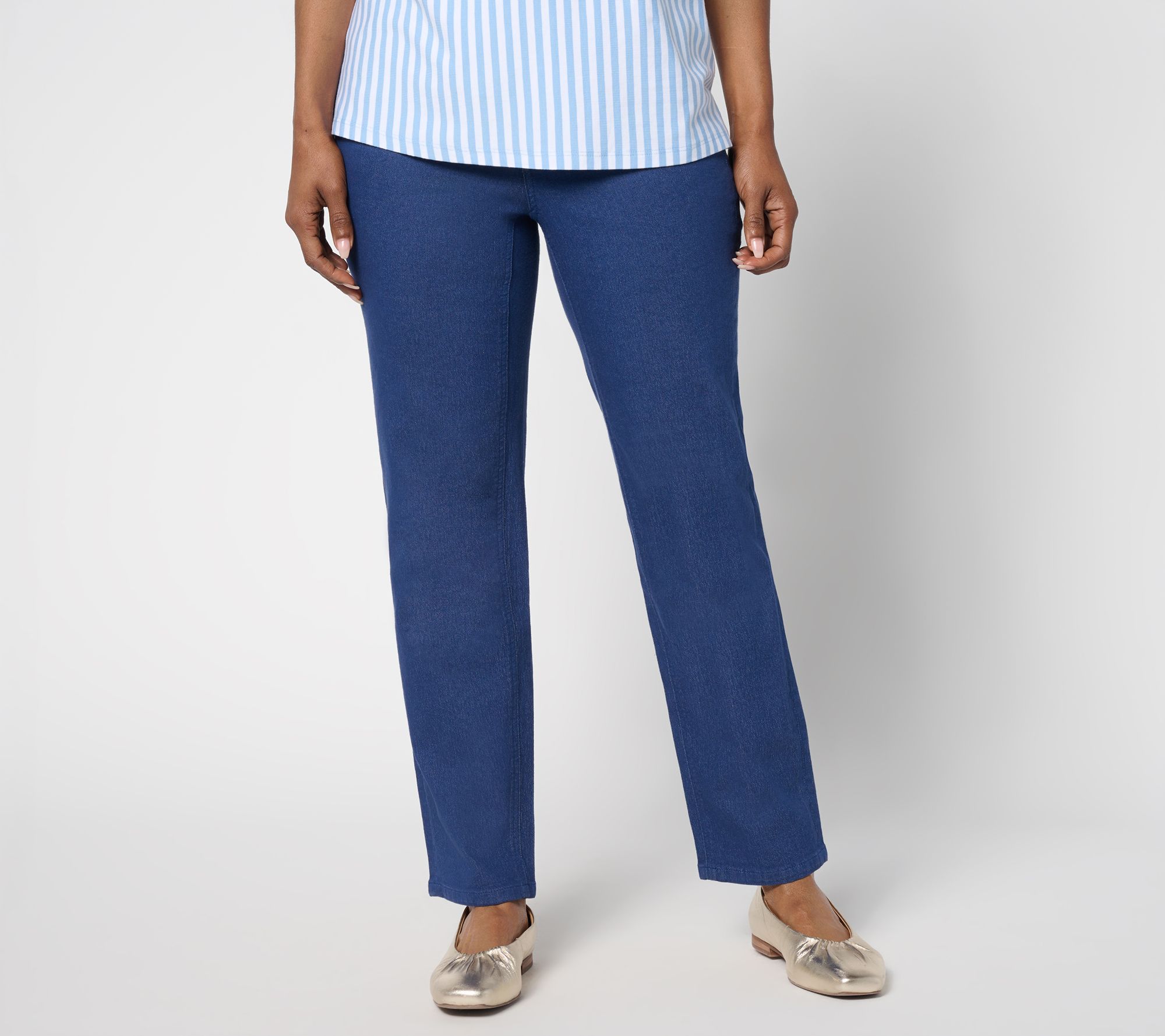 Denim & Co. Petite Classic Stretch Colored Ankle Jeans