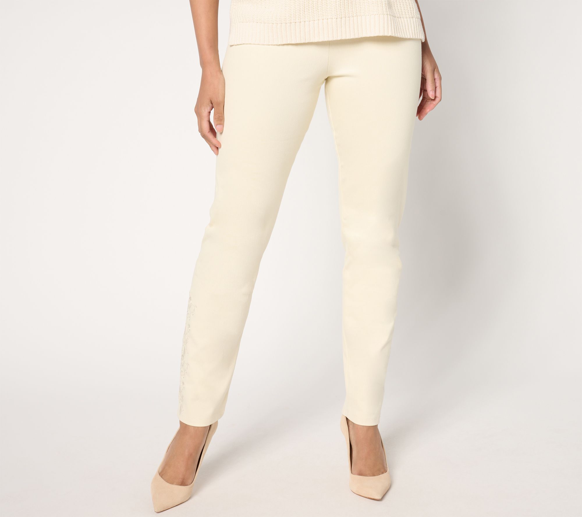 "As Is" Women With Control Tummy Control Prime Stretch Denim Pants