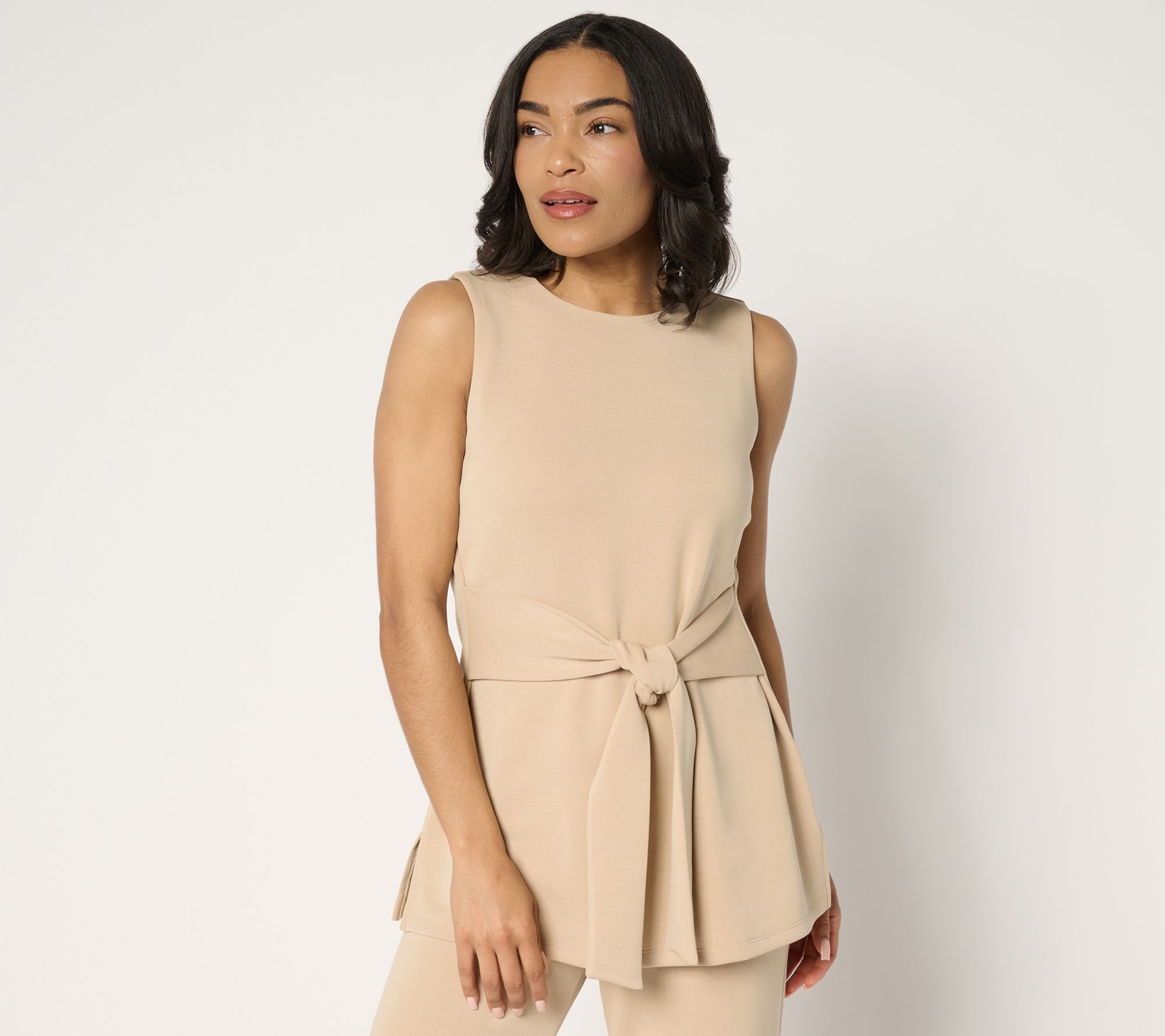 BEAUTIFUL by Lawrence Zarian Petite Sleeveless Tie Waist Tunic