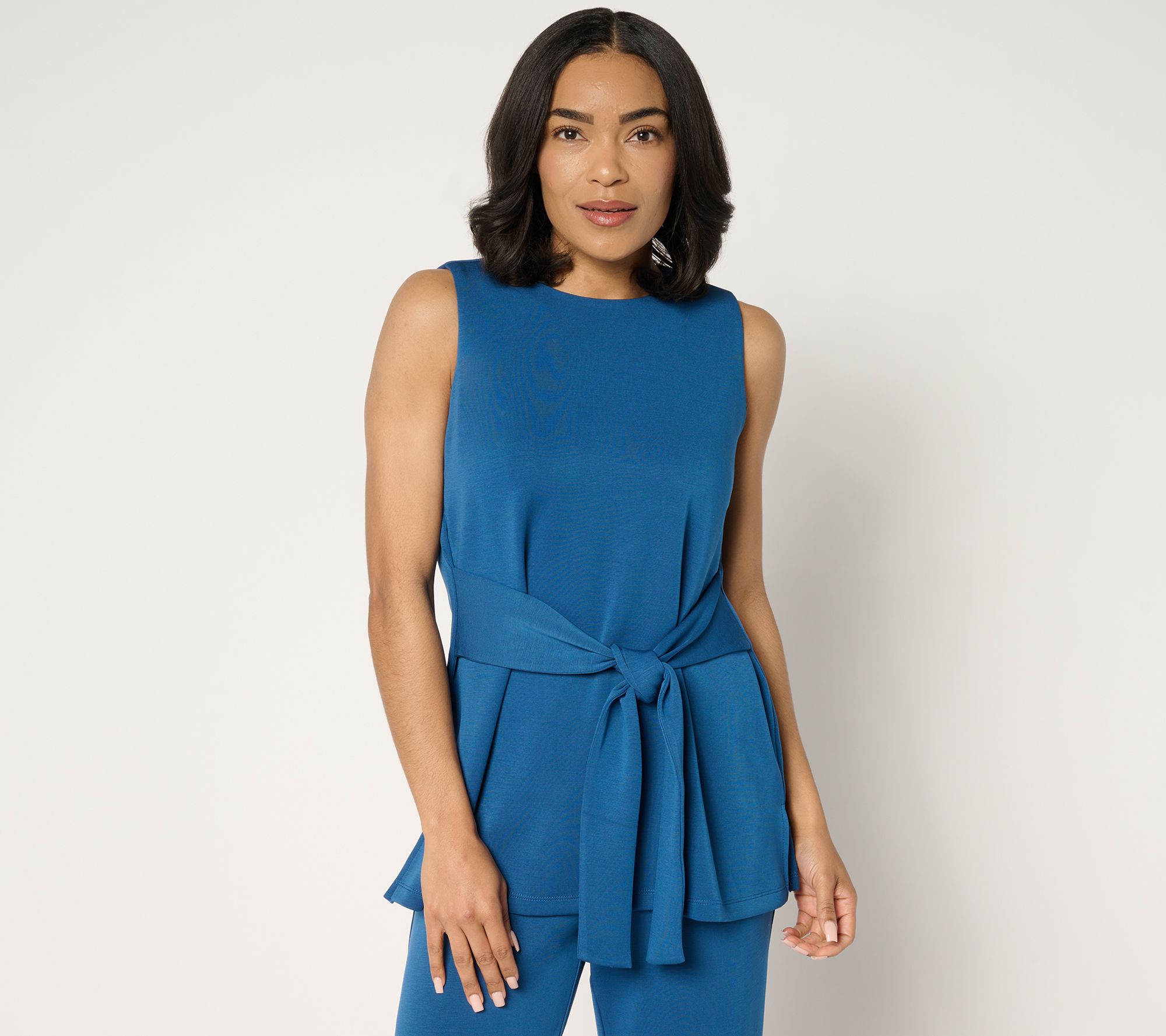 BEAUTIFUL by Lawrence Zarian Petite Sleeveless Tie Waist Tunic