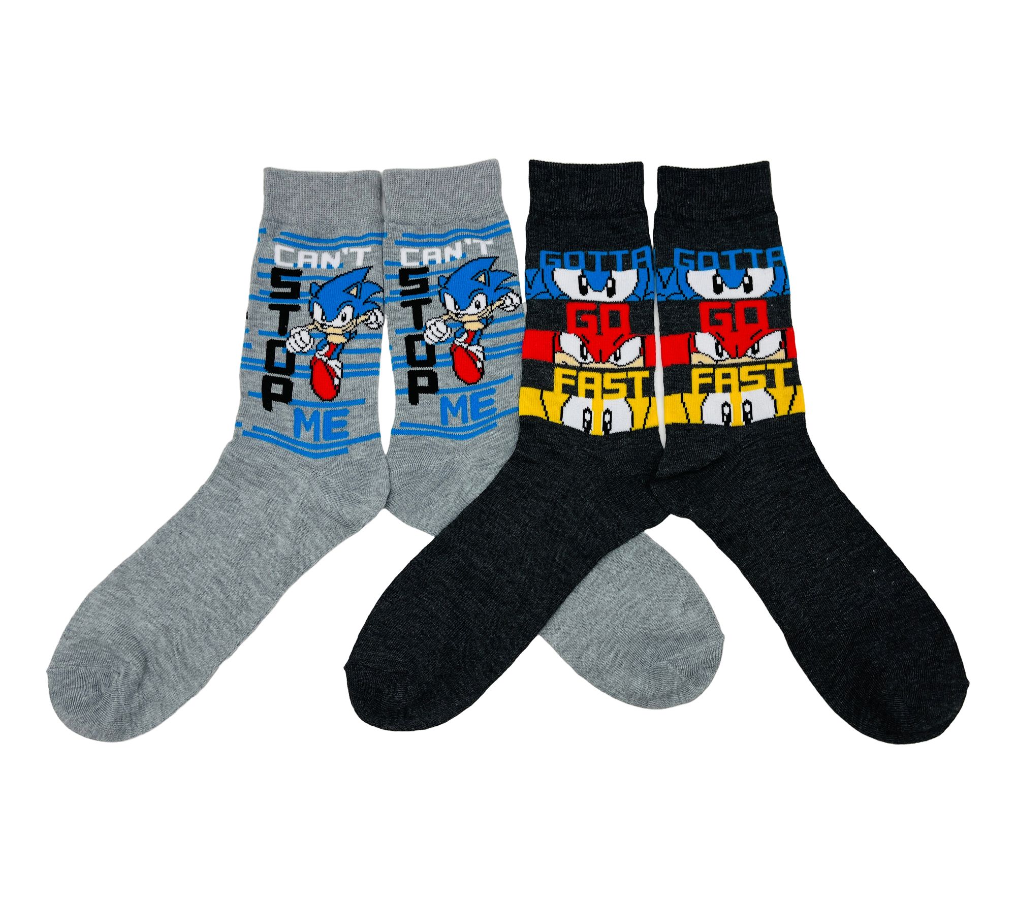 Sonic the Hedgehog Men's Set of 2 Character Crew Socks