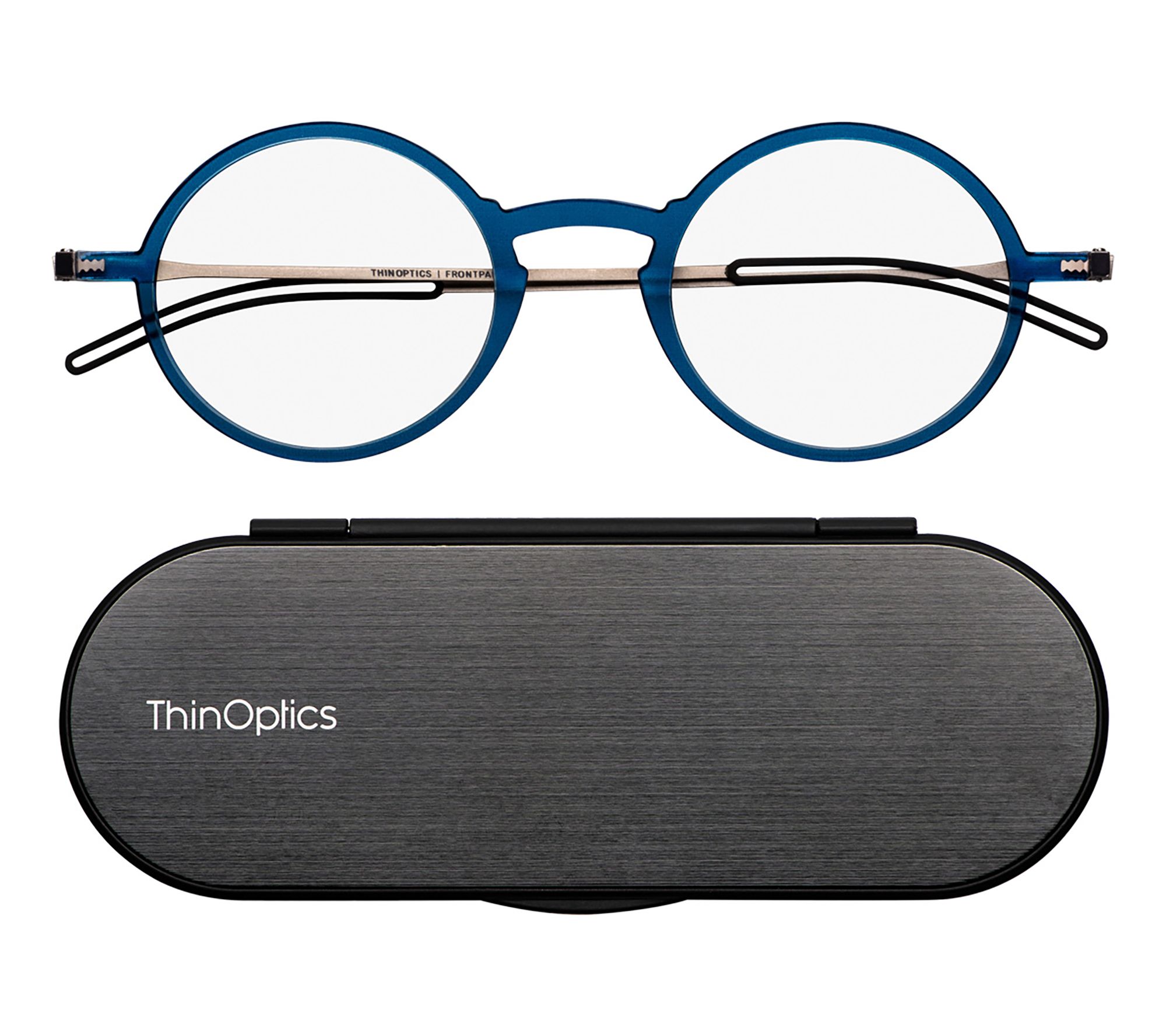 ThinOptics Manhattan Round Readers with MilanoCase