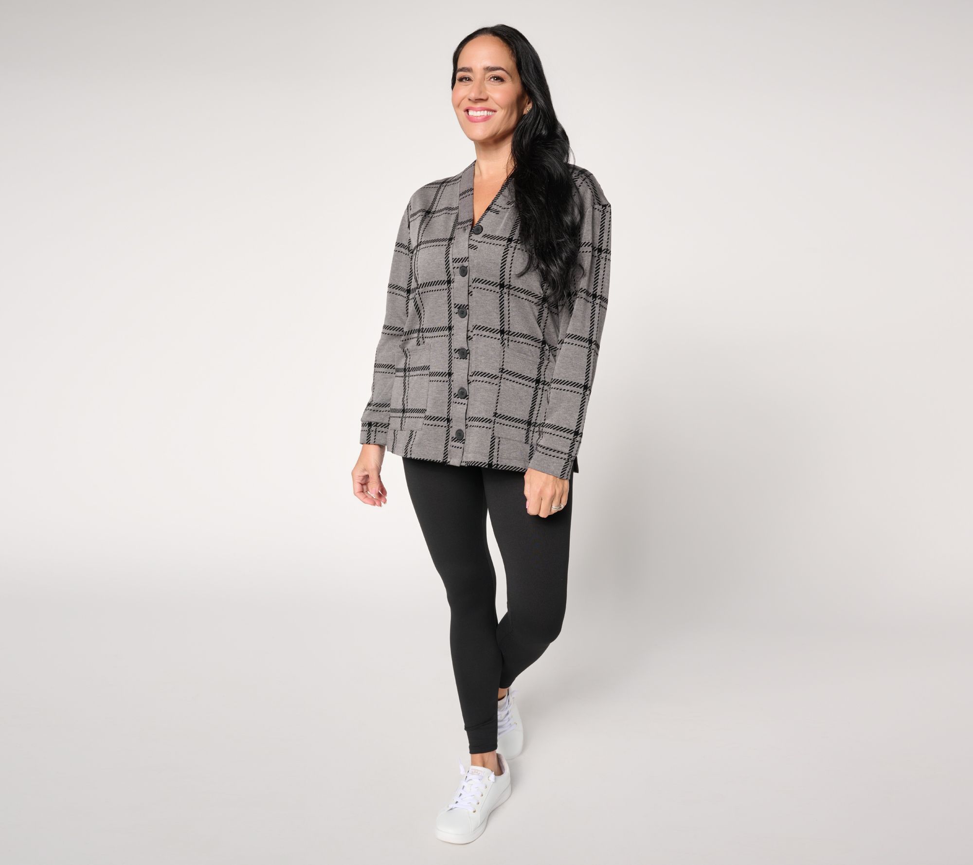 Cuddl Duds Petite Comfortwear Cardigan Lounge Set