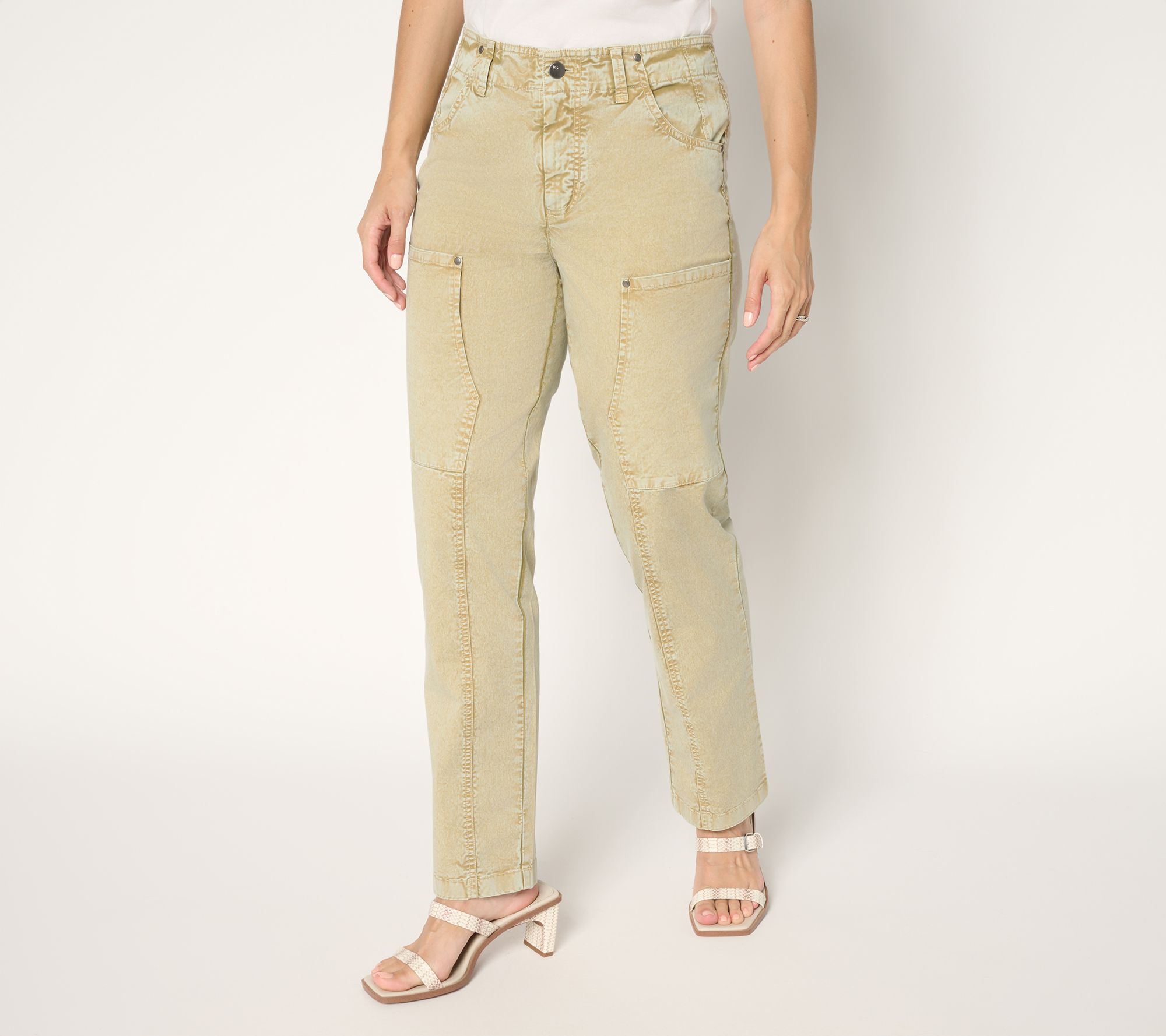 LOGO by Lori Goldstein Regular Full Length Utility Pants