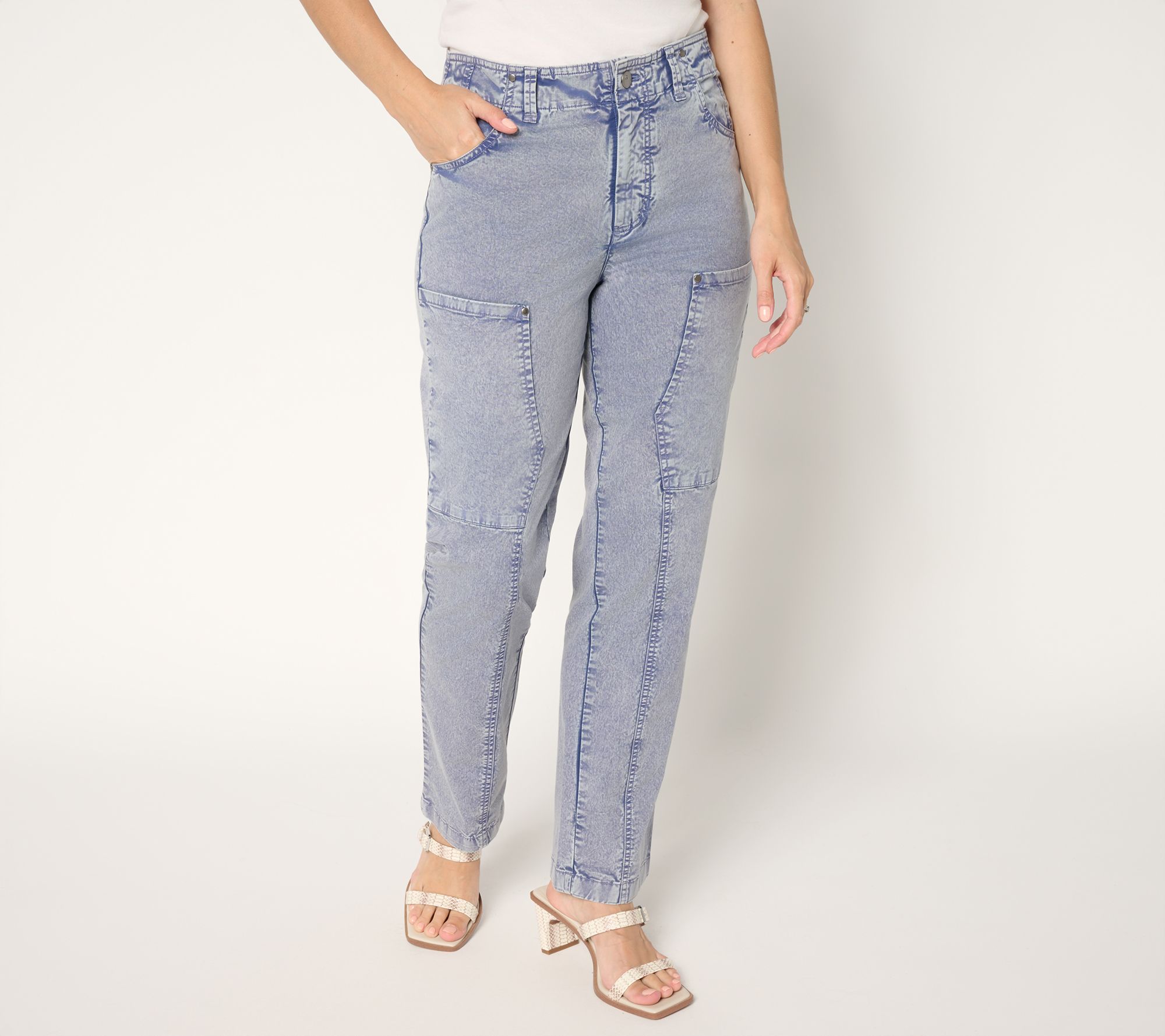 LOGO by Lori Goldstein Regular Full Length Utility Pants