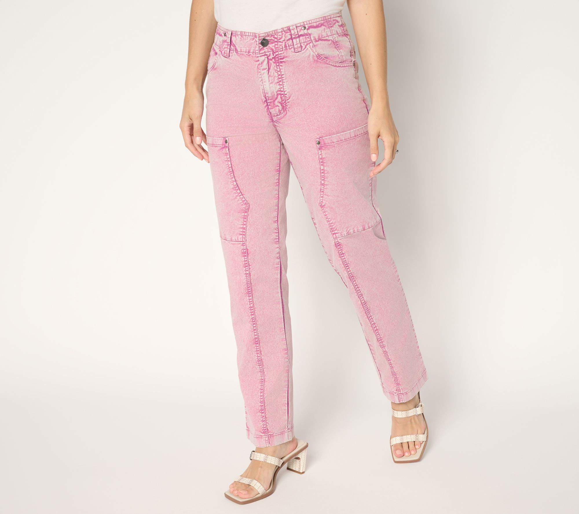 LOGO by Lori Goldstein Regular Full Length Utility Pants