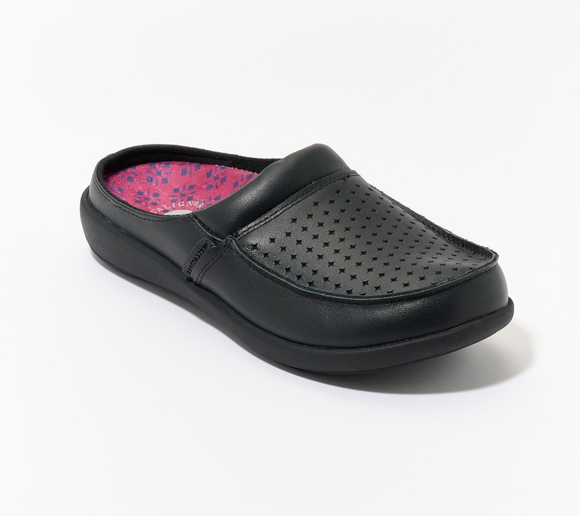 Relax Form LEATHERTEX TREVISO② Revitalign Orthotic Leather Mules - Siesta Celebration - QVC.com