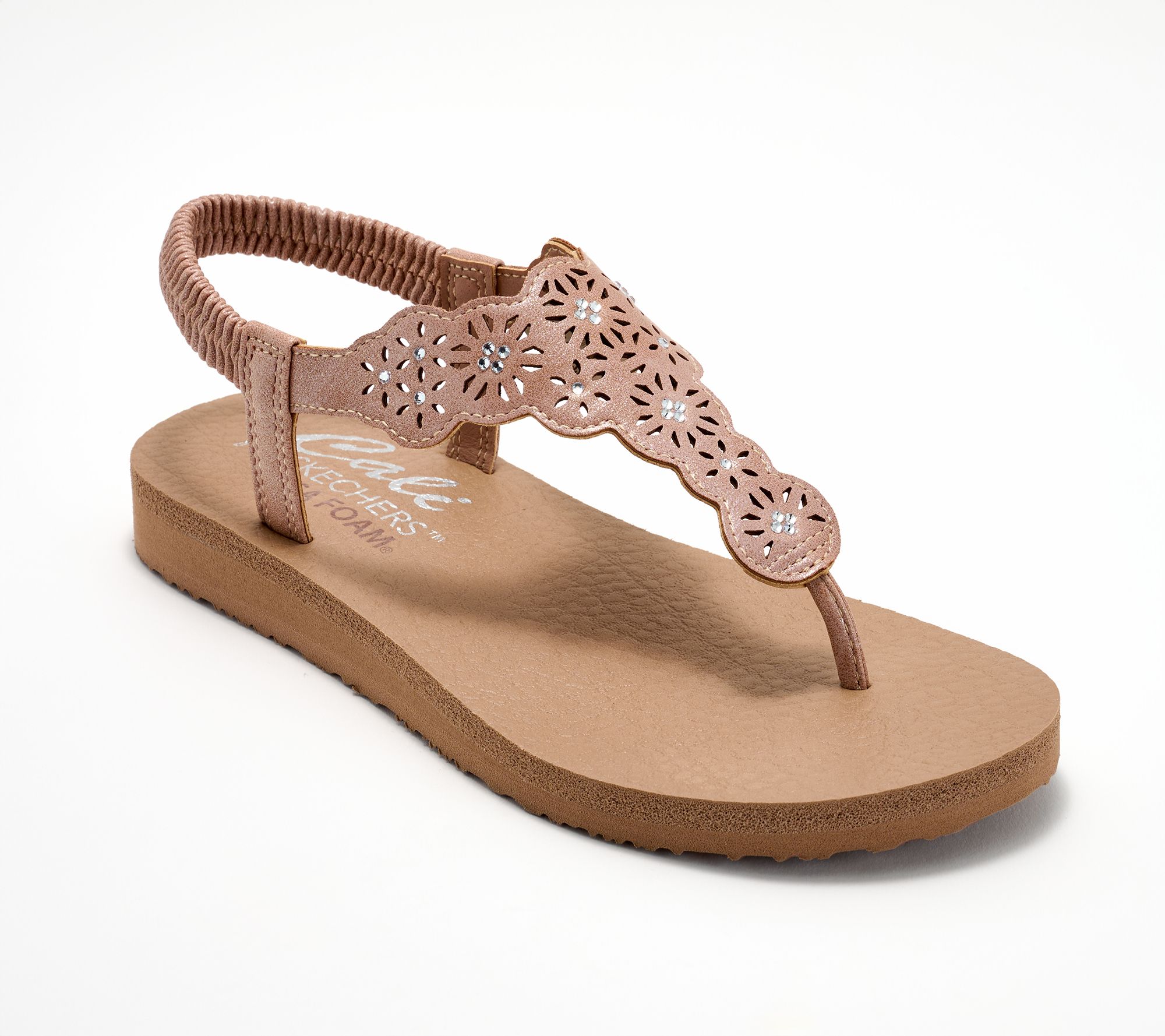 "As Is" Skechers Cali Meditation Vegan Slingback Thong Sandals