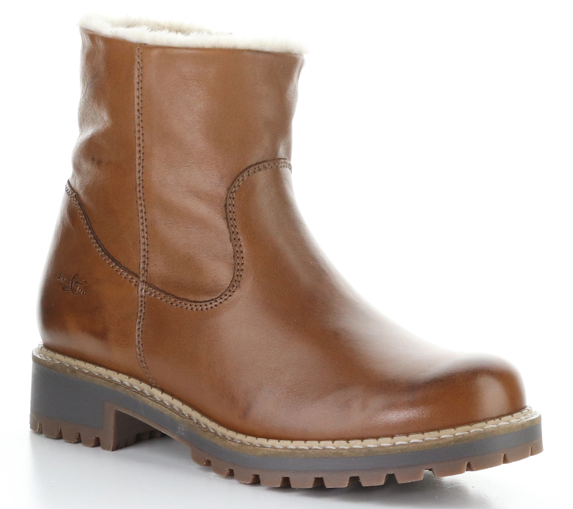 Bos. & Co. Brushfeel/Fatara Side Zip Leather Boot - Calib