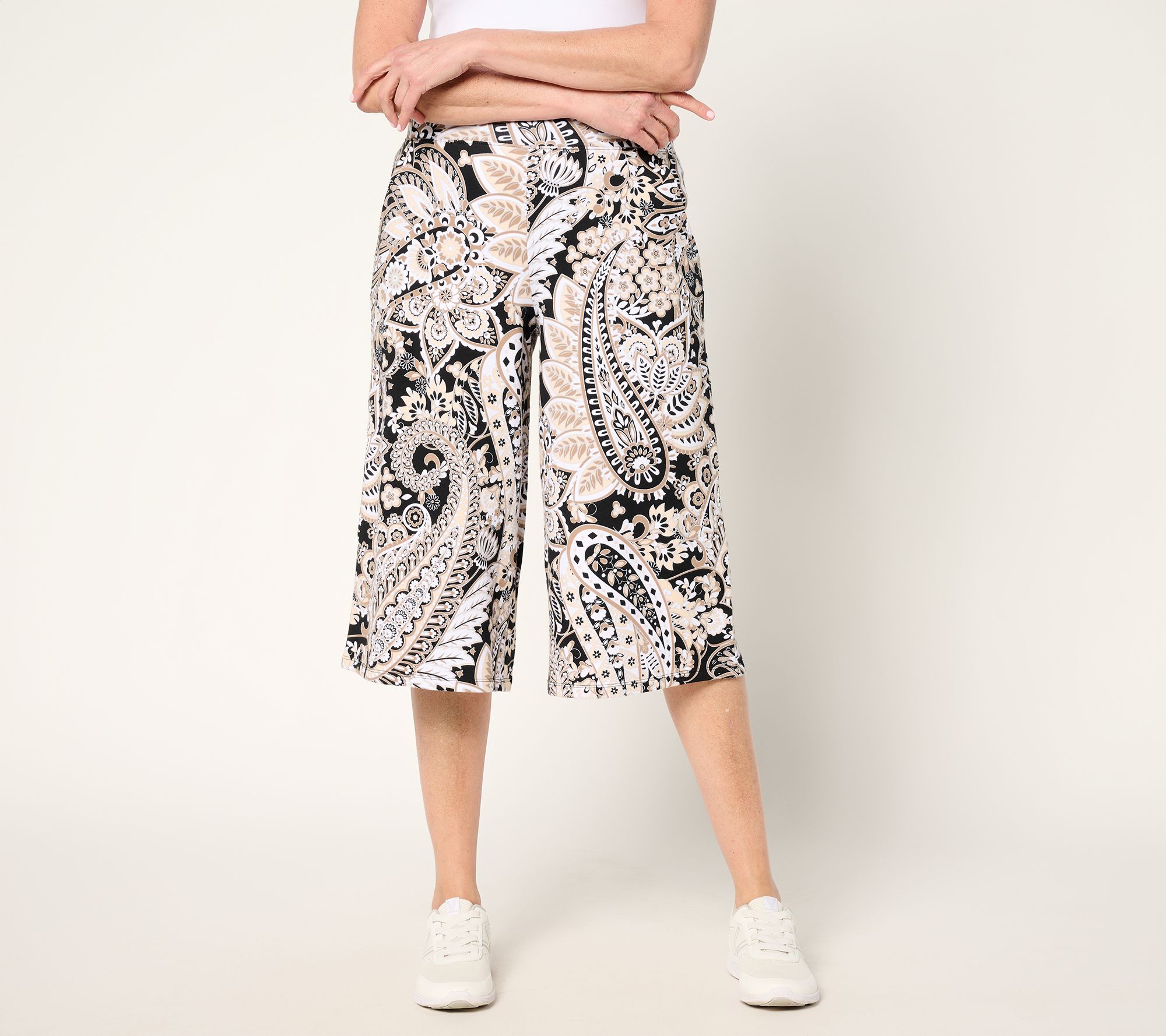 "As Is" Sport Savvy French Terry Full Leg Printed Gaucho