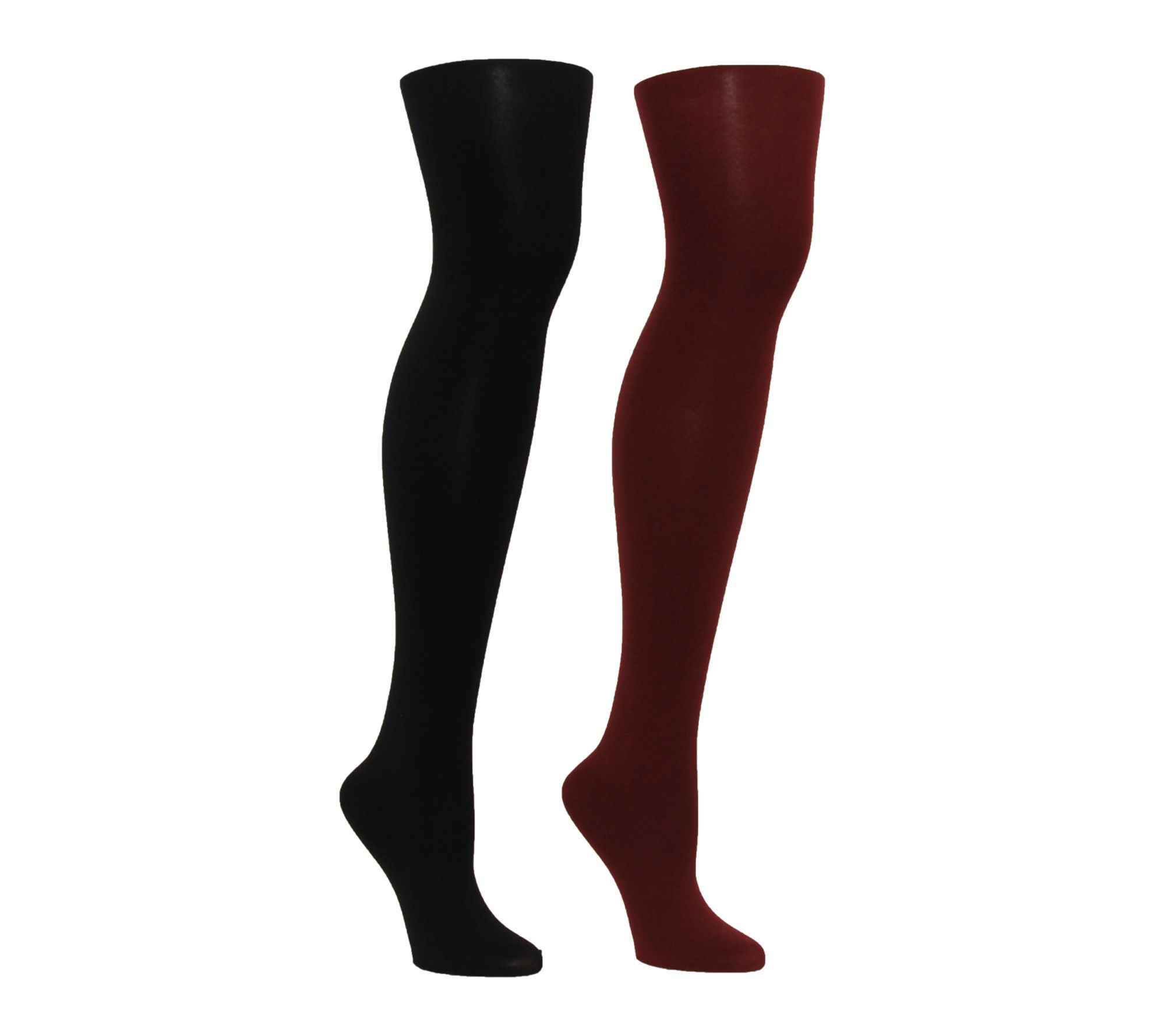  Envy Legwear Set of 2 Microfiber Tights - Plus