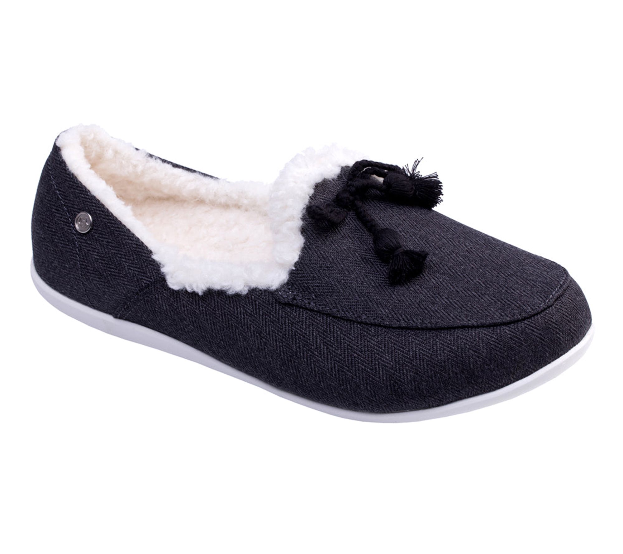 Spenco Orthotic Wool Herringbo ne Slipper - Fi reside