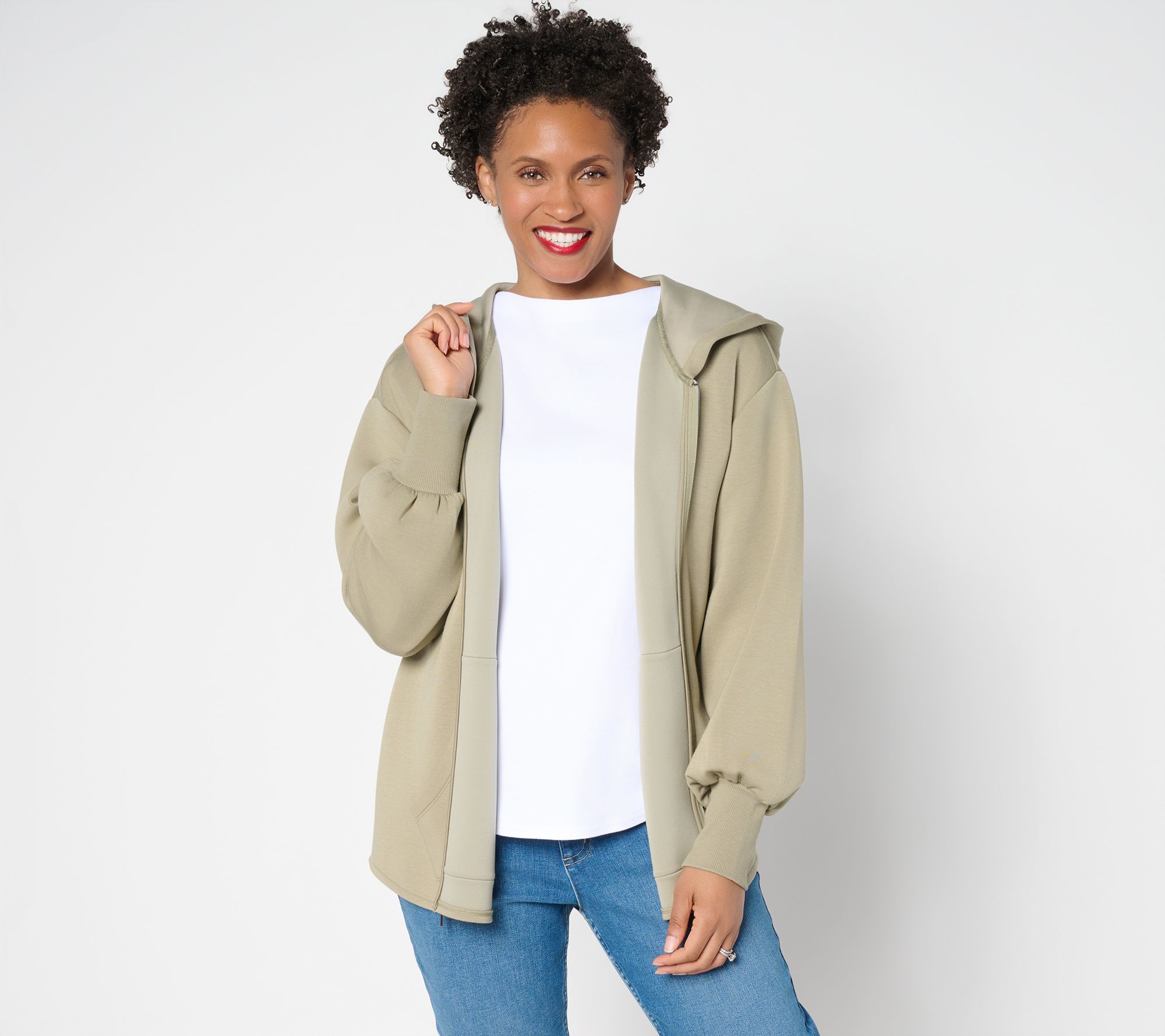 "As Is" Martha Stewart Signature Comfort Stretch Zip Jacket