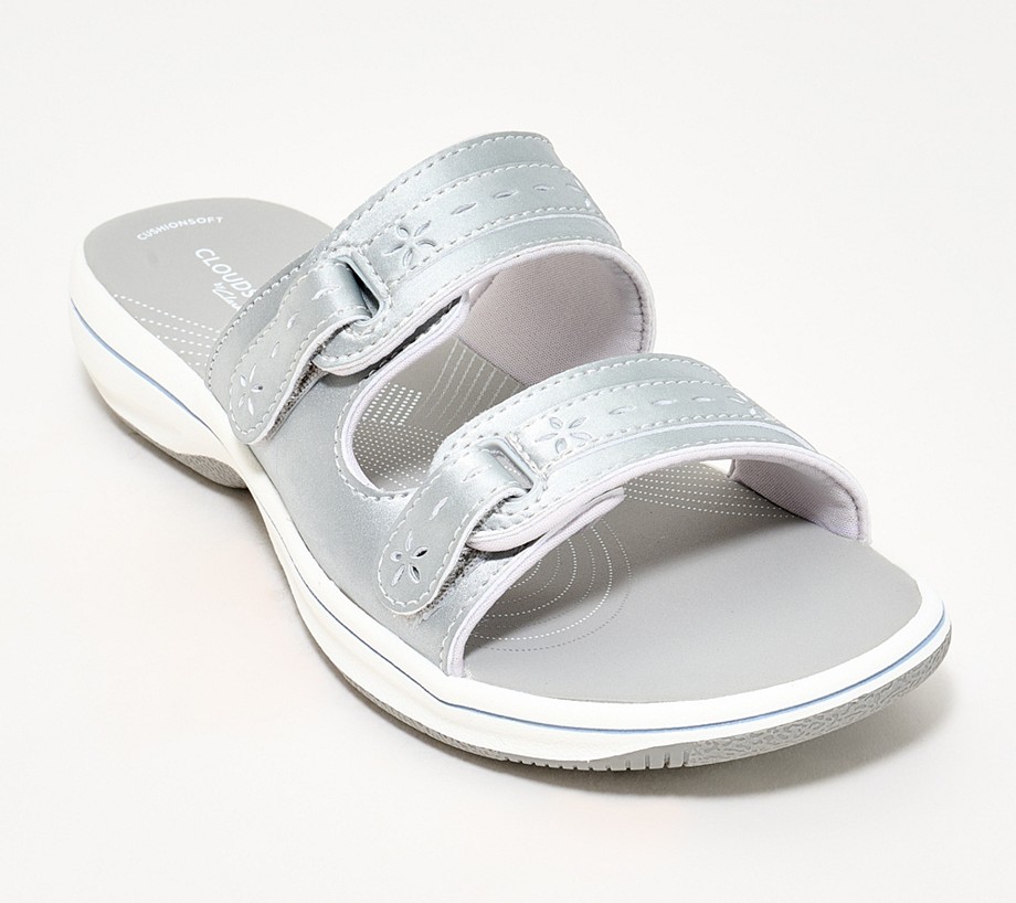 Clarks Cloudsteppers Adjustable Slide Sandals -Breeze Rosa