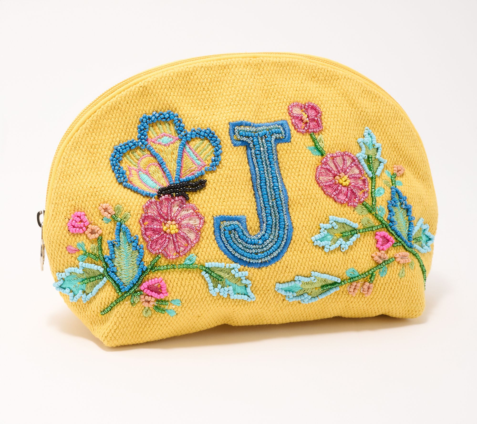 America & Beyond Embellished & Beaded Initial Pouch