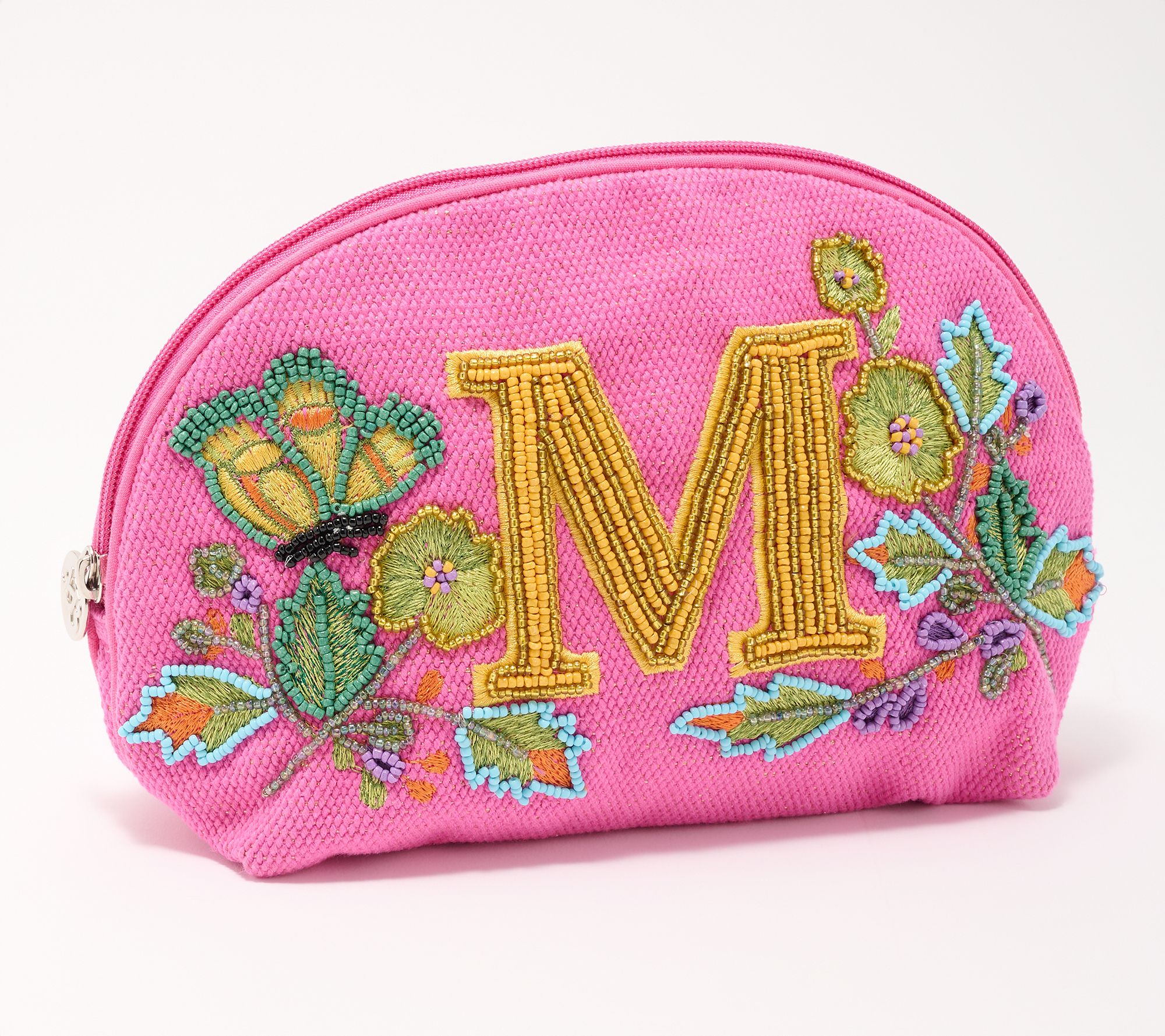 America & Beyond Embellished & Beaded Initial Pouch