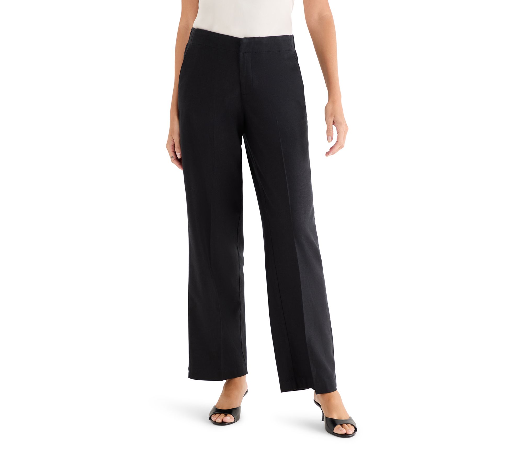 NIC+ZOE 31" Lenox Wide Leg Stretch Linen Pant