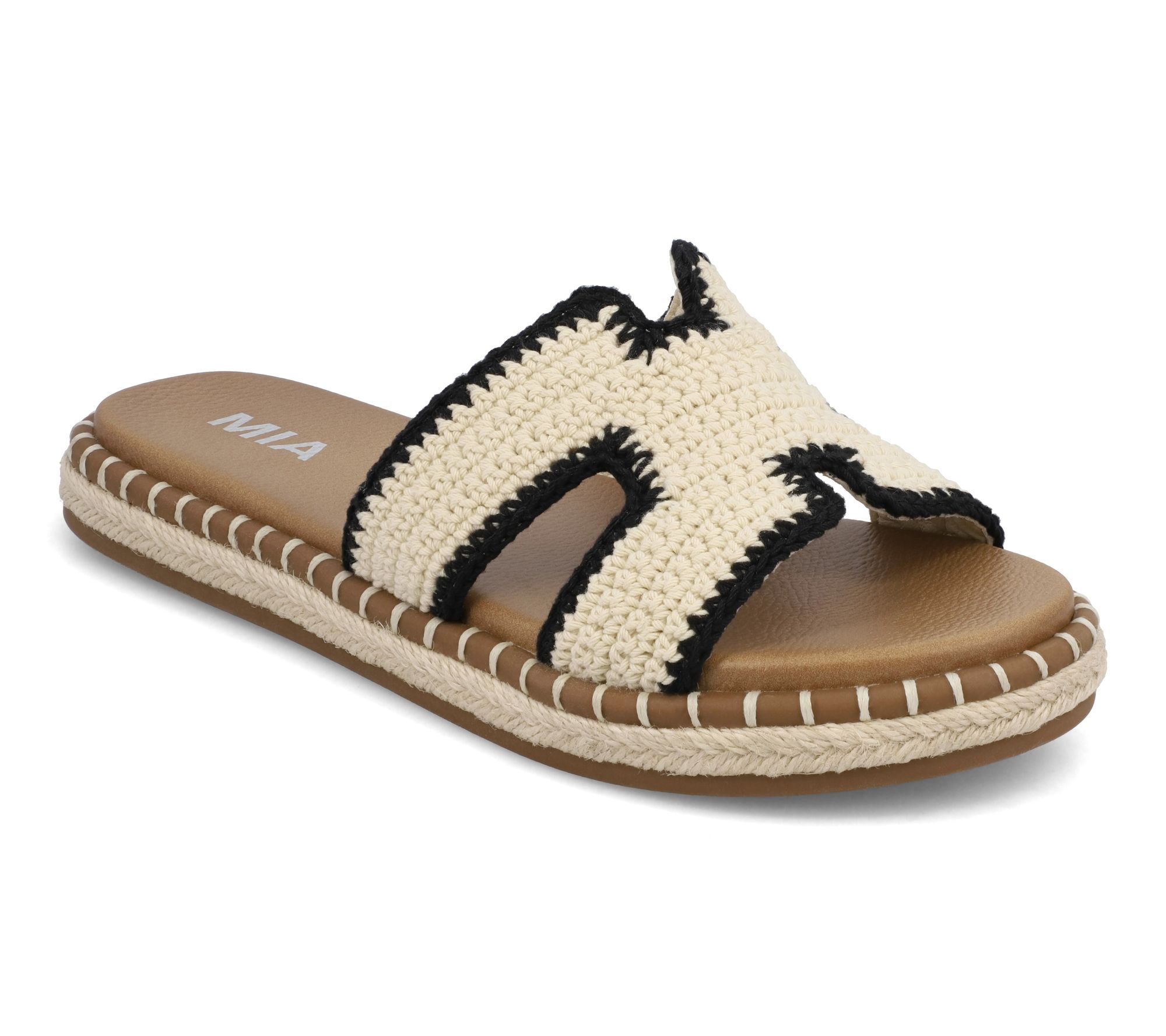 MIA Woven H-Band Slide Sandals - Sabine