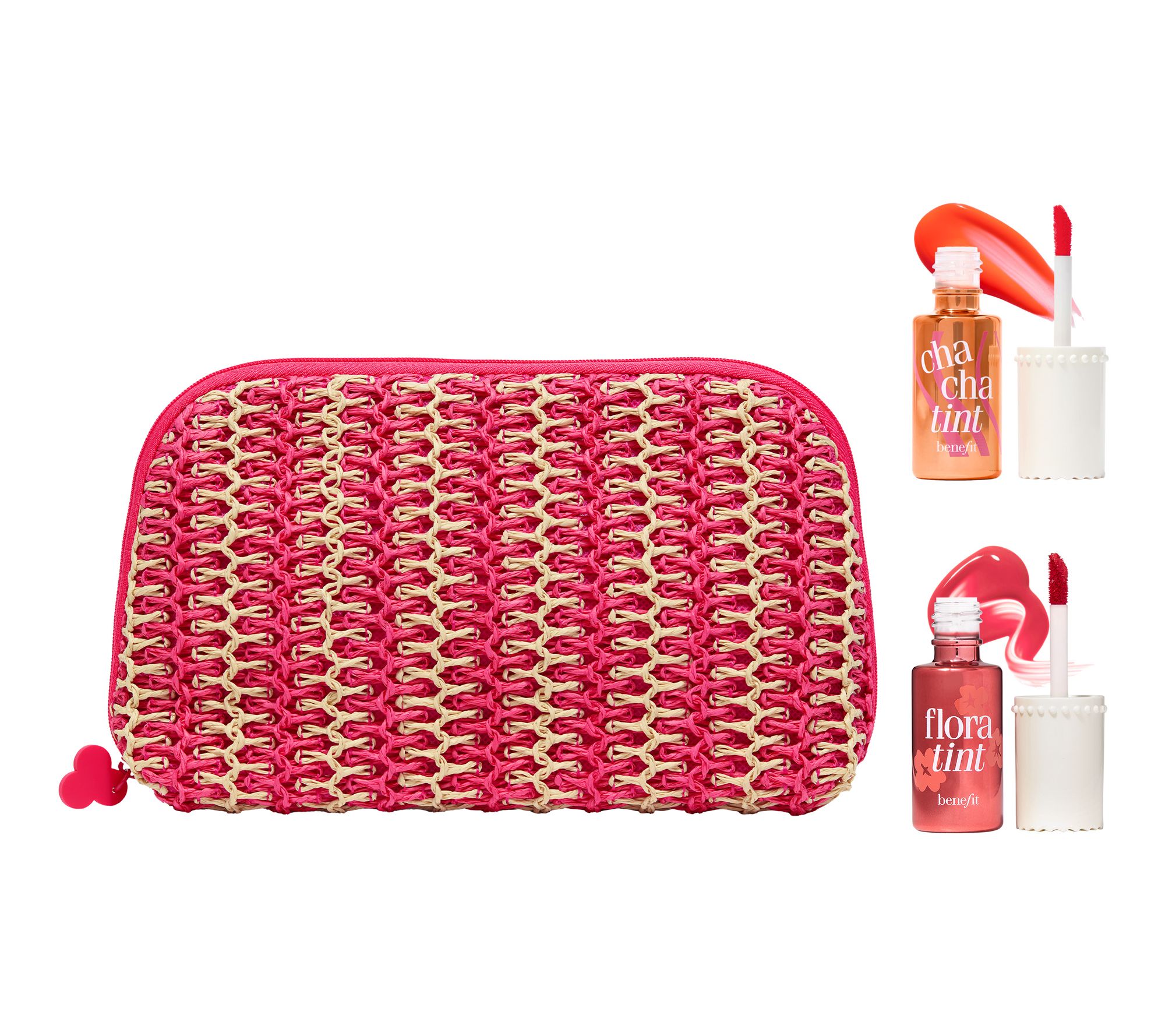  Benefit Cosmeti cs Flora & Cha- Cha Tint Set wi th Bag
