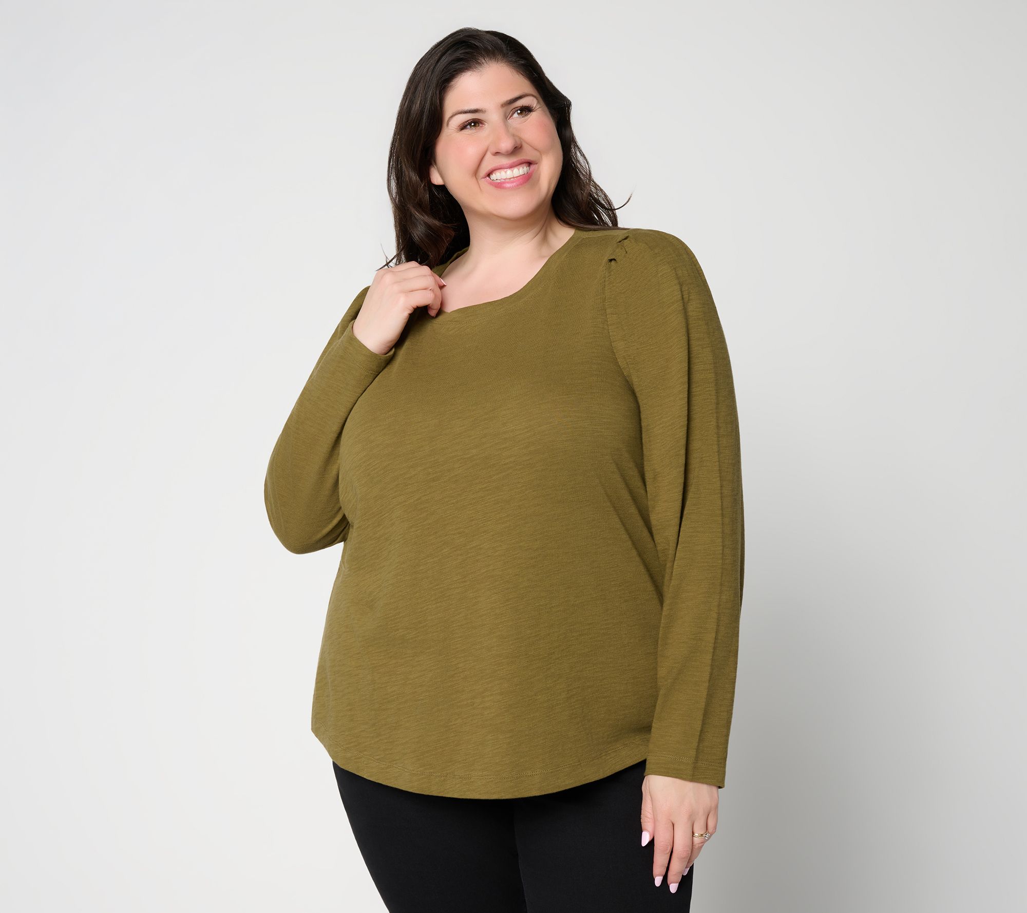 Studio Park x Amy Stran Cotton Puff Slub Puff Sleeve Tee