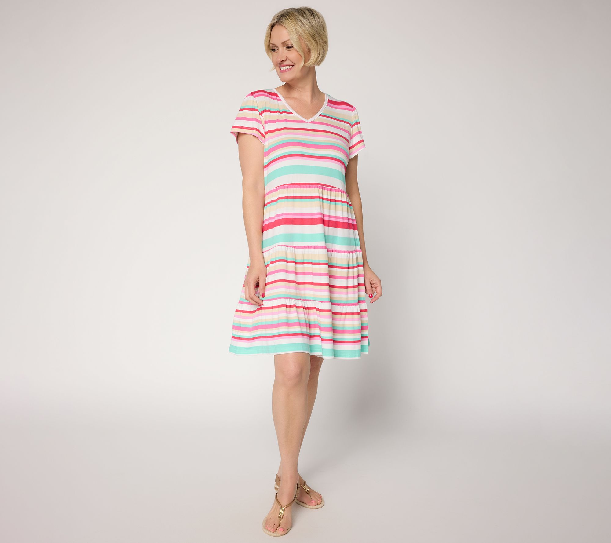 "As Is" MUK LUKS Cloud Knit Ruffle Detail Dress