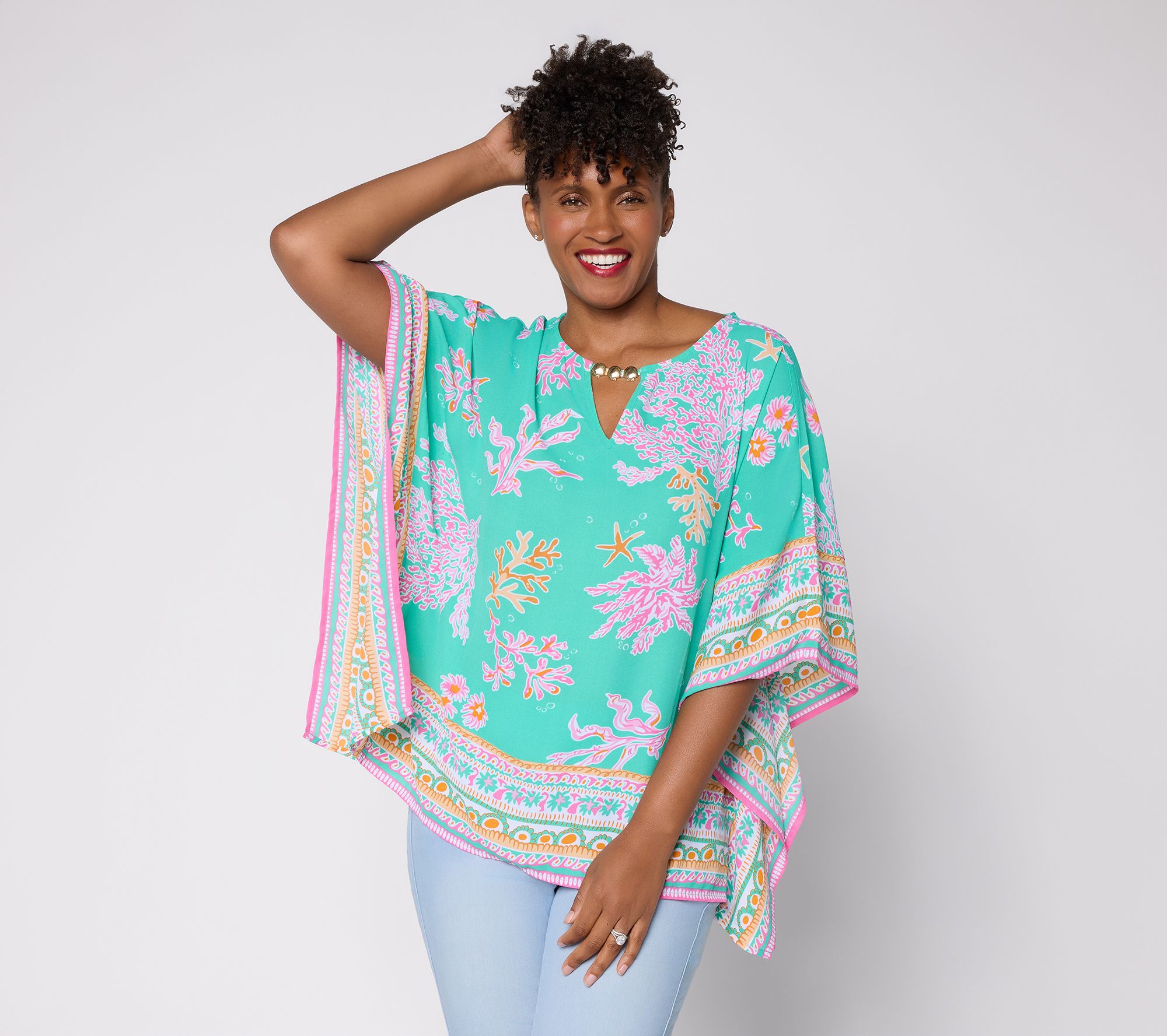 "As Is" Belle Beach by Kim Gravel Beyond the Sea Poncho