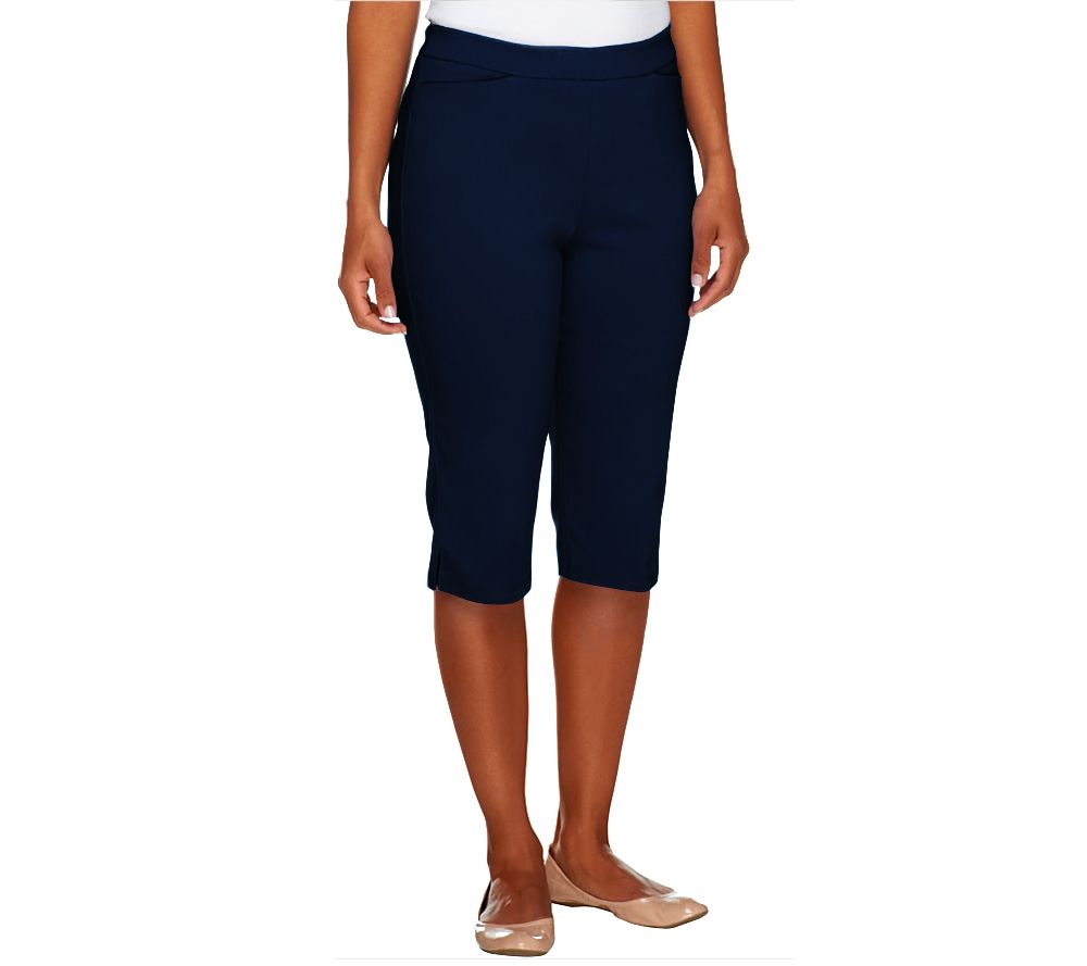 Susan Graver Ultra Stretch Pull-on Pedal Pushers with Pockets