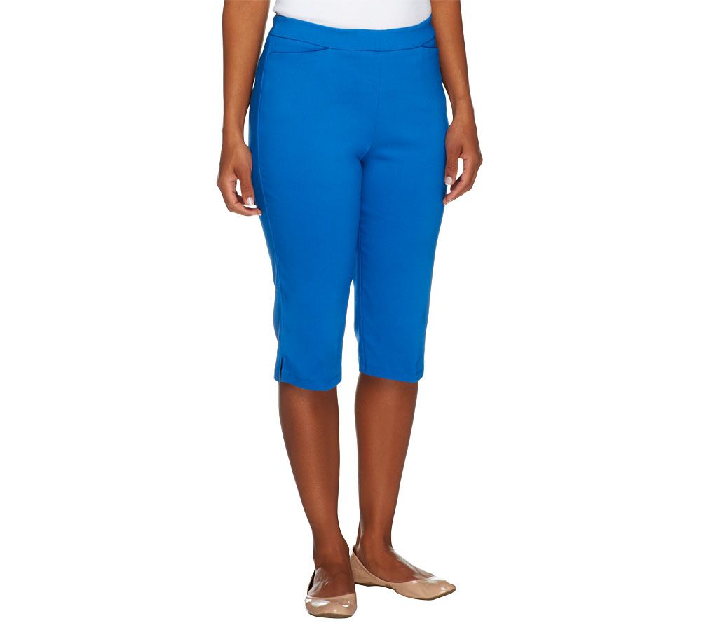 Susan Graver Ultra Stretch Pull-on Pedal Pushers with Pockets