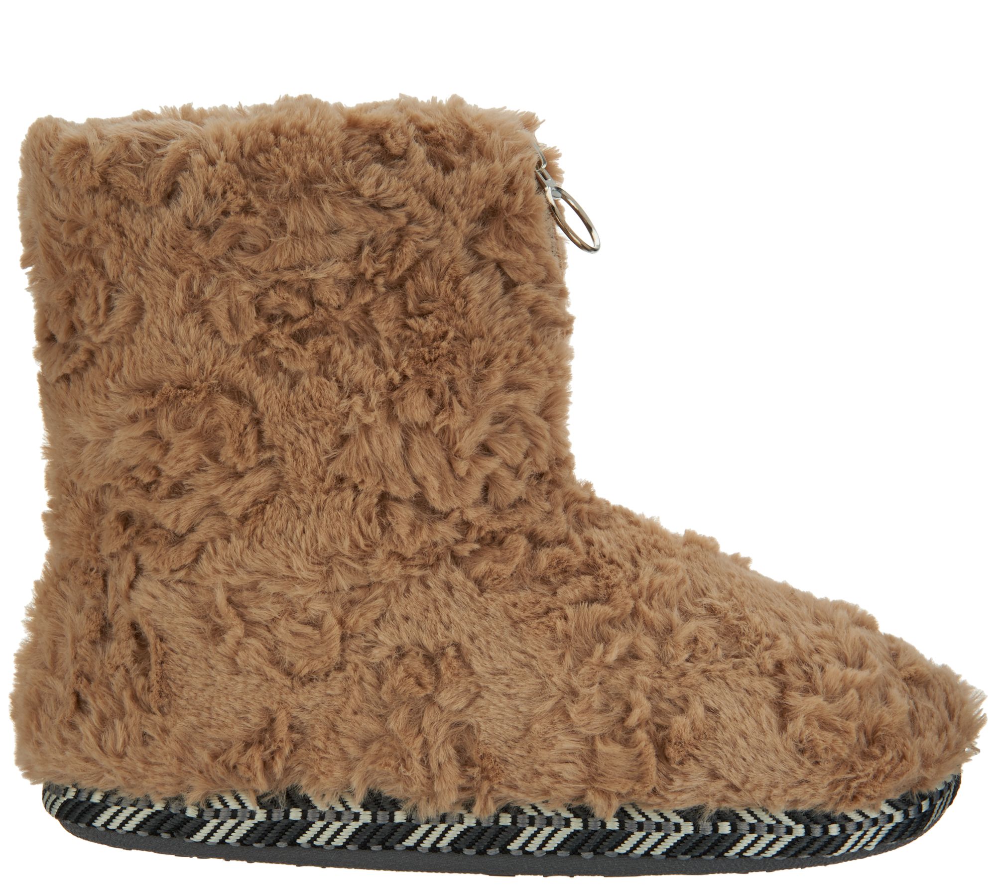 Cuddl Duds Faux Fur Zip-Up Boot Slippers - QVC.com