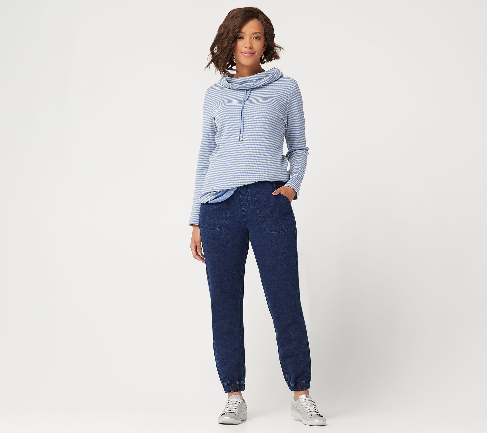 qvc denim and company jogger pants