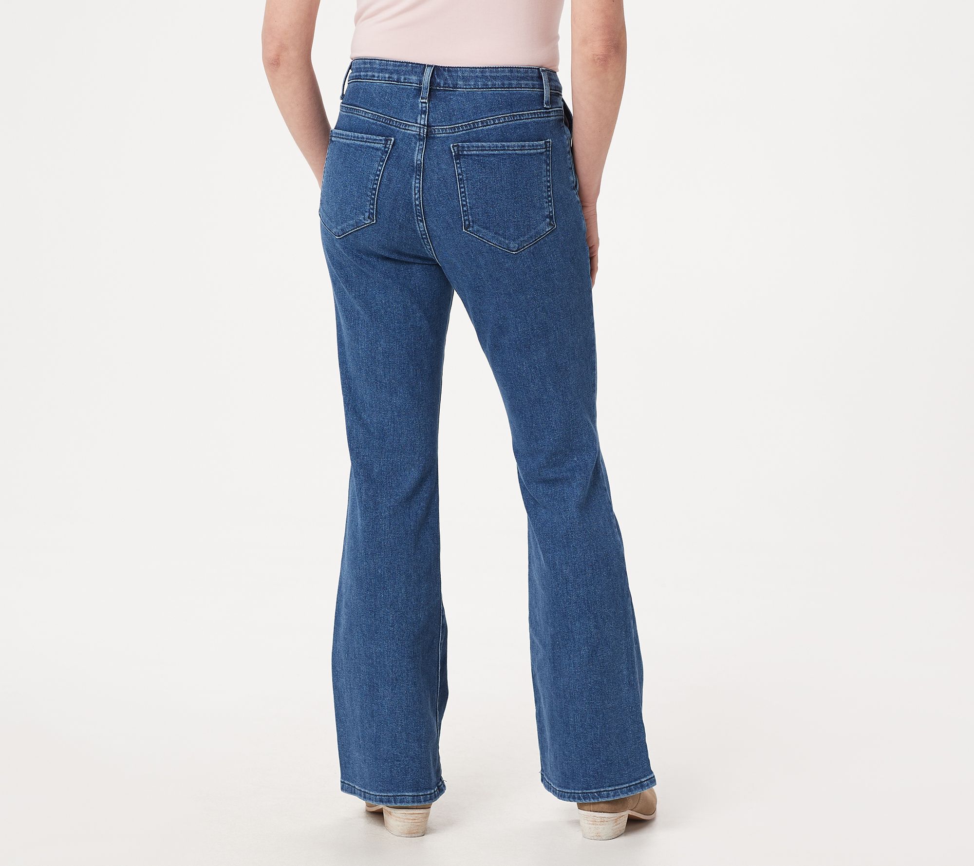 BROOKE SHIELDS Timeless Regular Flare Jeans- Indigo - QVC.com