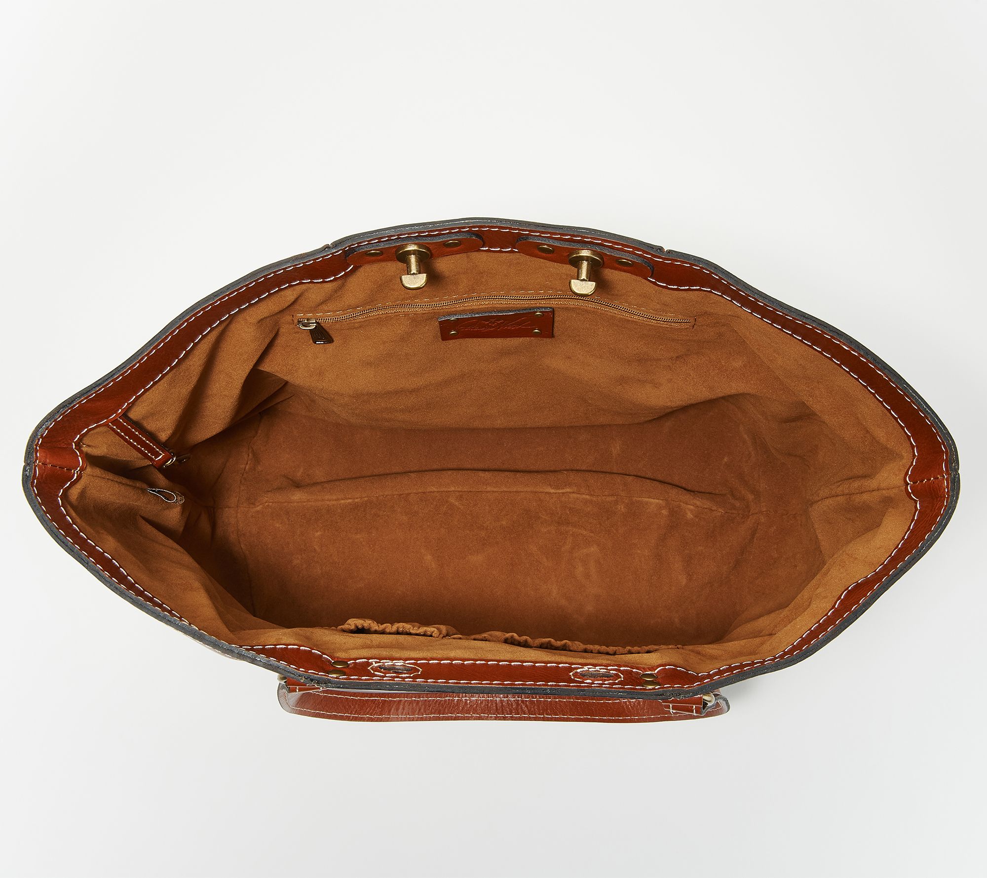 NWT Old Trend Heat Wine Zip Around Wallet Cognac Stud Leather Womens Clutch Bag 