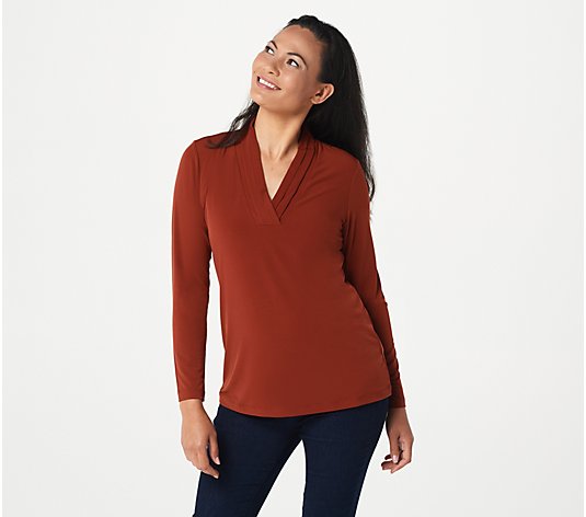 Every Day by Susan Graver Liquid Knit V-Neck Top