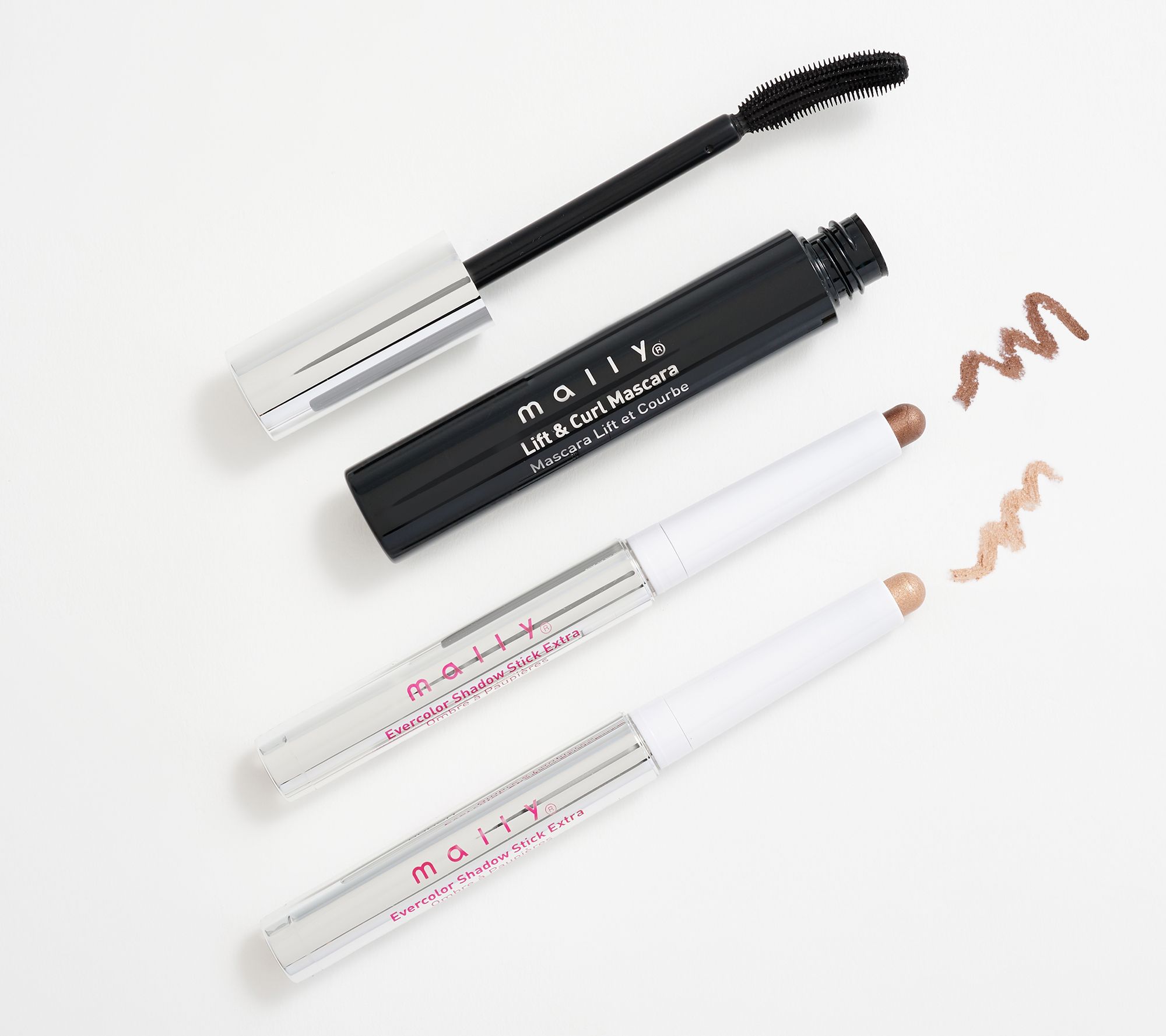 (QVC) Mally Secret 3Piece Eye Opening Shadow Stick & Mascara Set