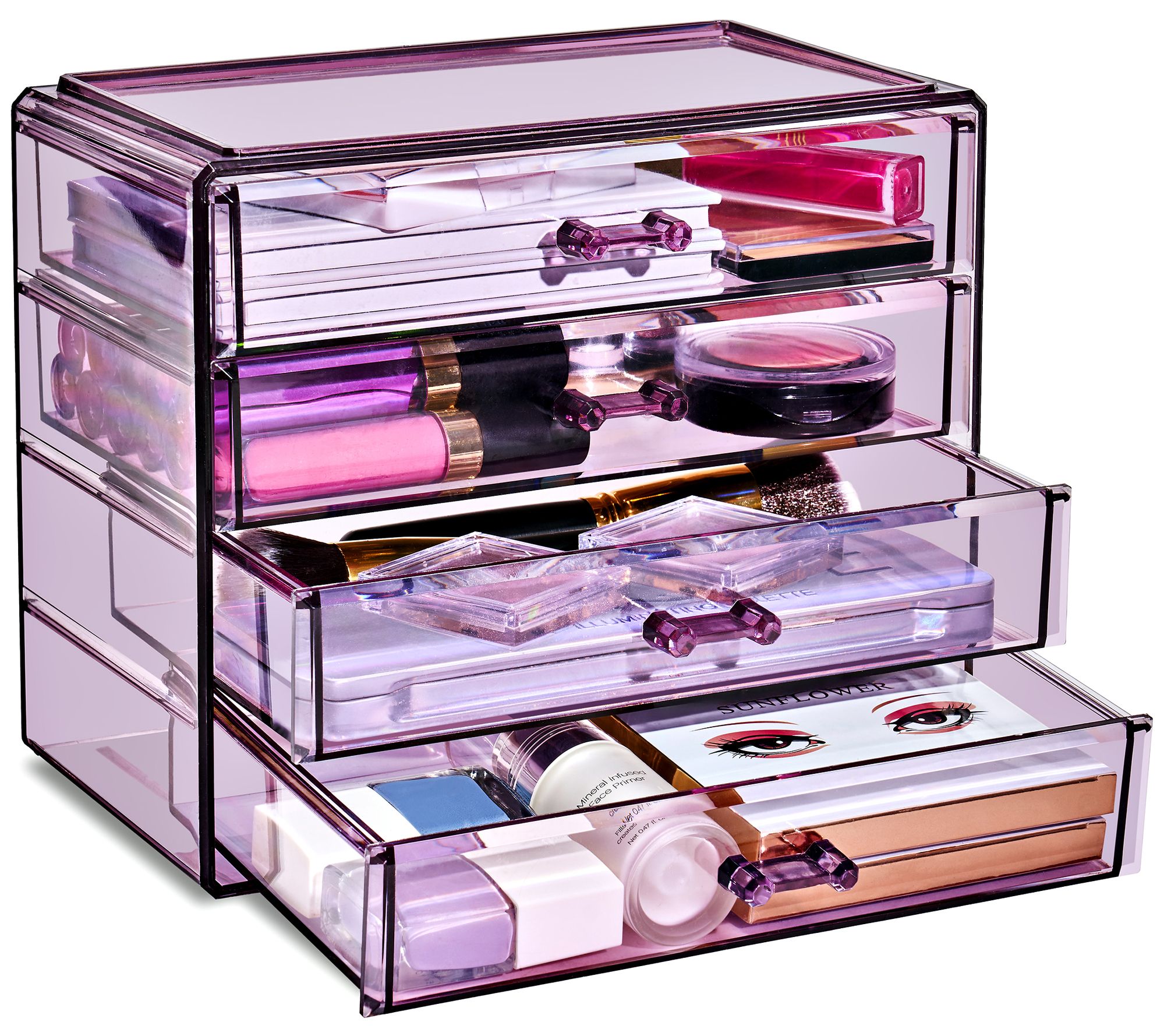 Sorbus Makeup & Jewelry Storage Case Display- 4Drawers
