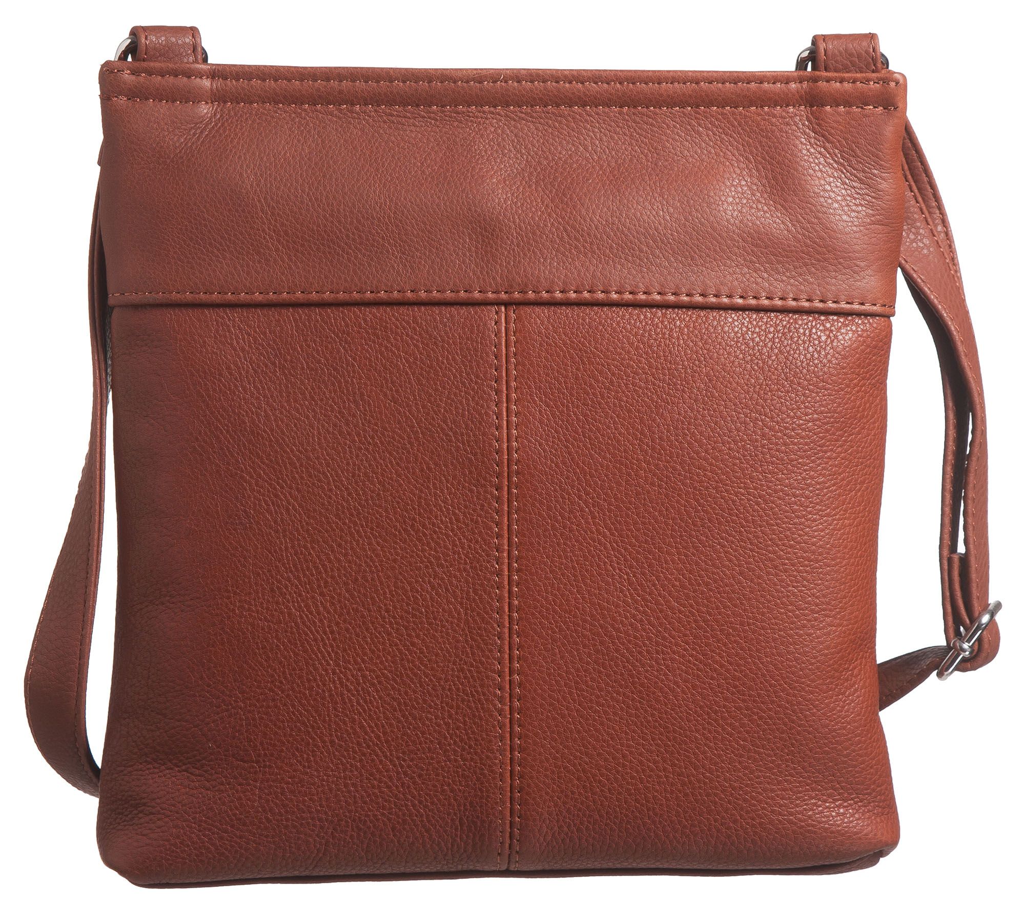 Stone Mountain USA Butter Leather North/South Crossbody Bag - QVC.com