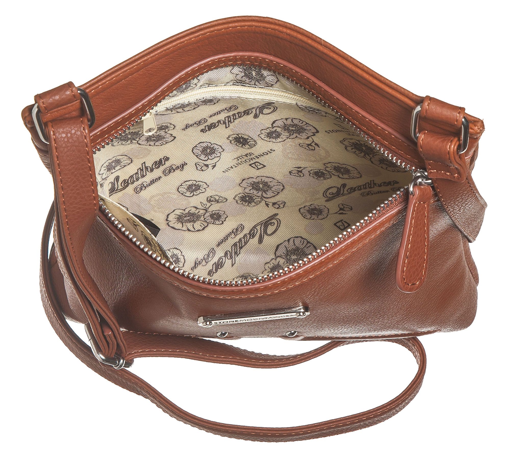 Stone Mountain USA Butter Leather North/South Crossbody Bag